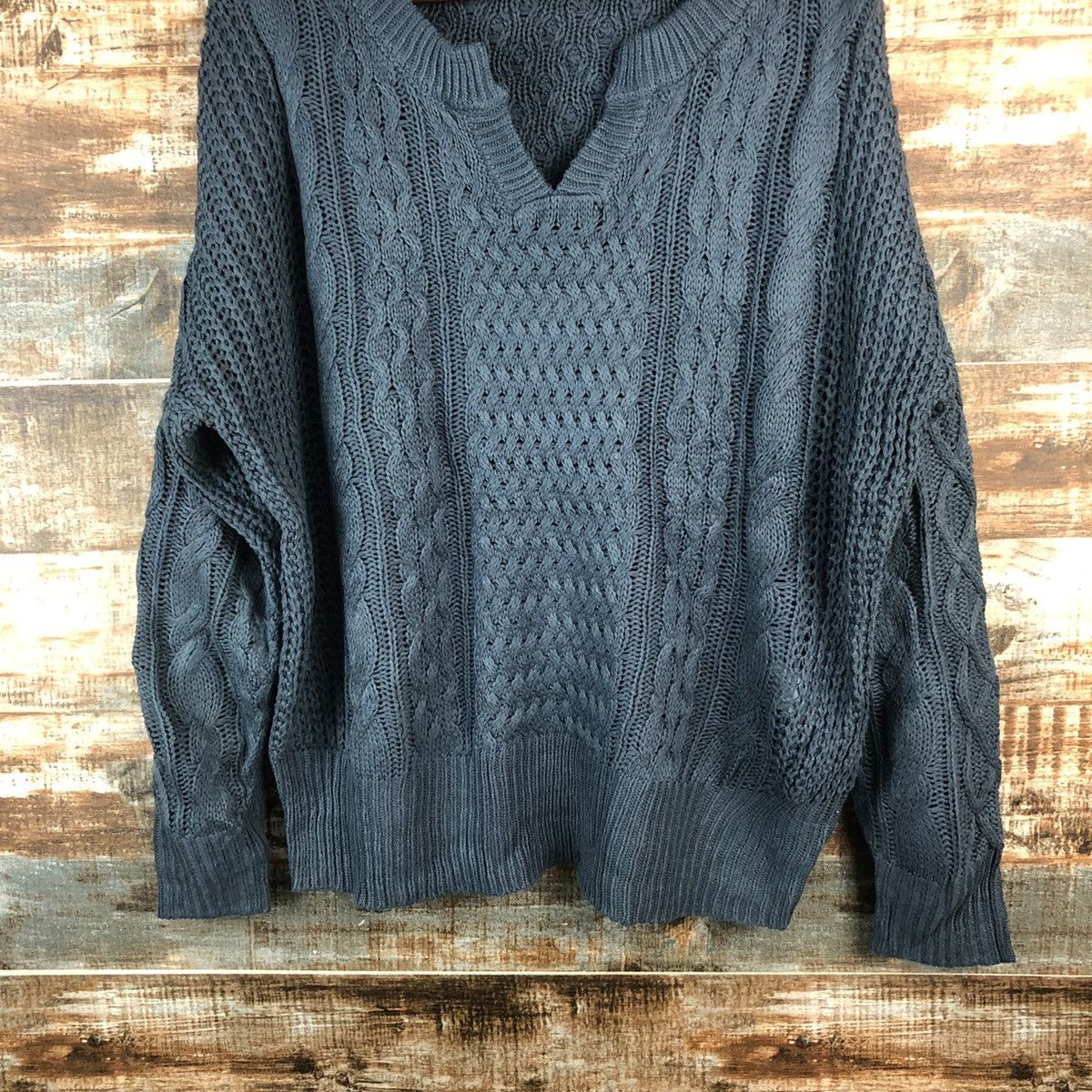 Homespun Knitwear × Japanese Brand DL Japan Vintage sweatshirt Green cable Knitwear #C500 Size US L / EU 52-54 / 3 - 3 Thumbnail