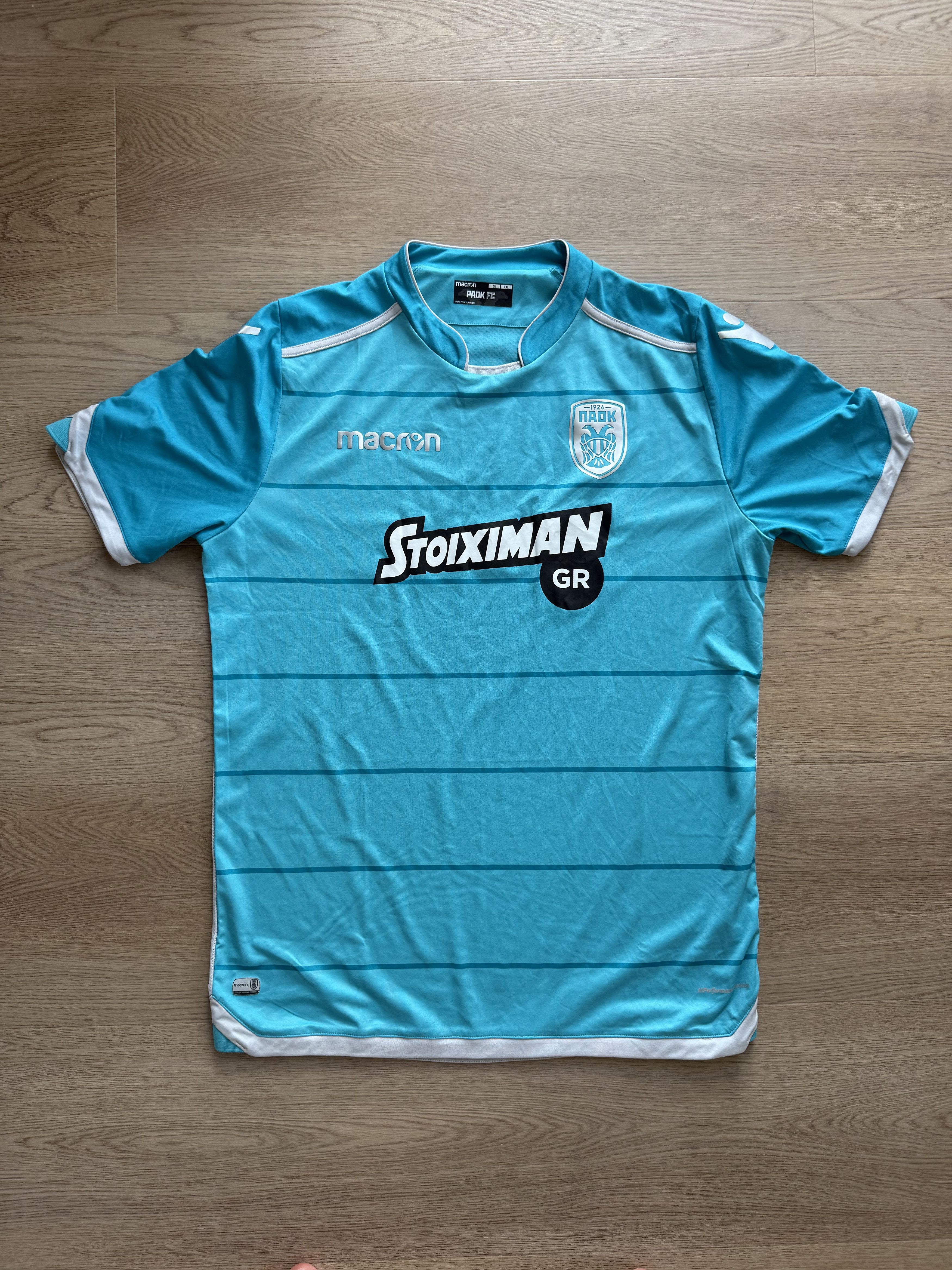 Macron PAOK FC 2017/18 Macron Blue Third Football Shirt Size XXL Size US XXL / EU 58 / 5 - 1 Thumbnail