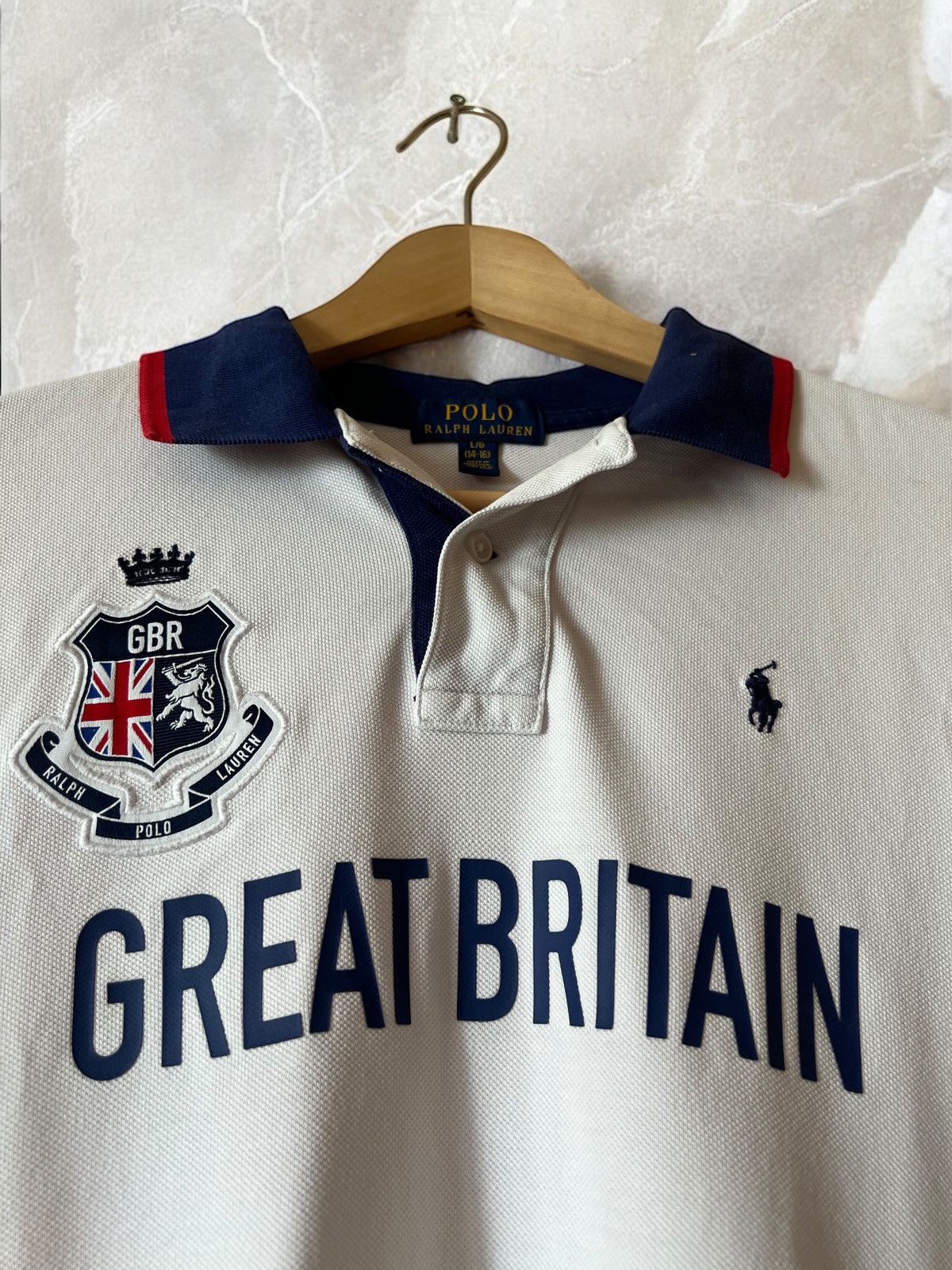 Polo Ralph Lauren × Vintage POLO RALPH LAUREN “GREAT BRITAIN” GBR CHIEF TEE T SHIRT y2k Size US S / EU 44-46 / 1 - 3 Thumbnail