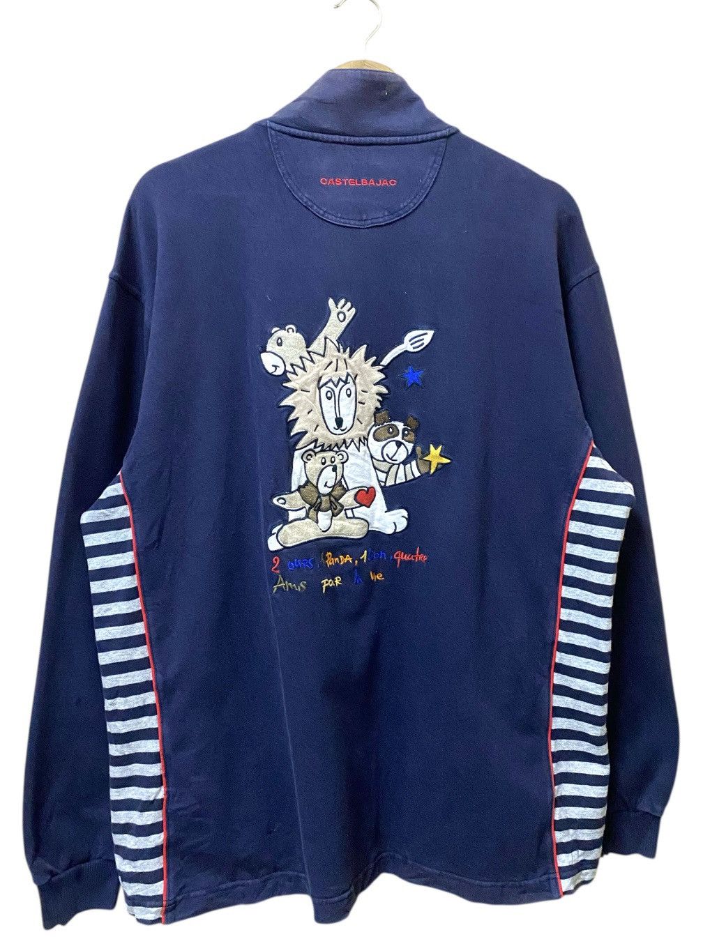 Jean Charles De Castelbajac Castelbajac Sport Sweatshirt Halzip Blue Black Size US L / EU 52-54 / 3 - 1 Thumbnail