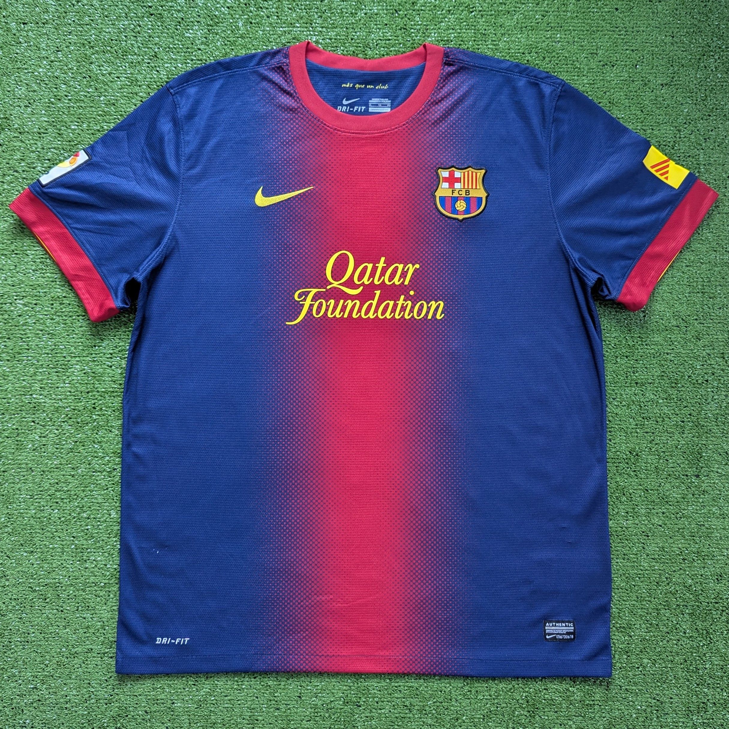 Nike FC BARCELONA 2012/2013 HOME FOOTBALL SHIRT JERSEY XAVI #6 Size US XL / EU 56 / 4 - 2 Thumbnail