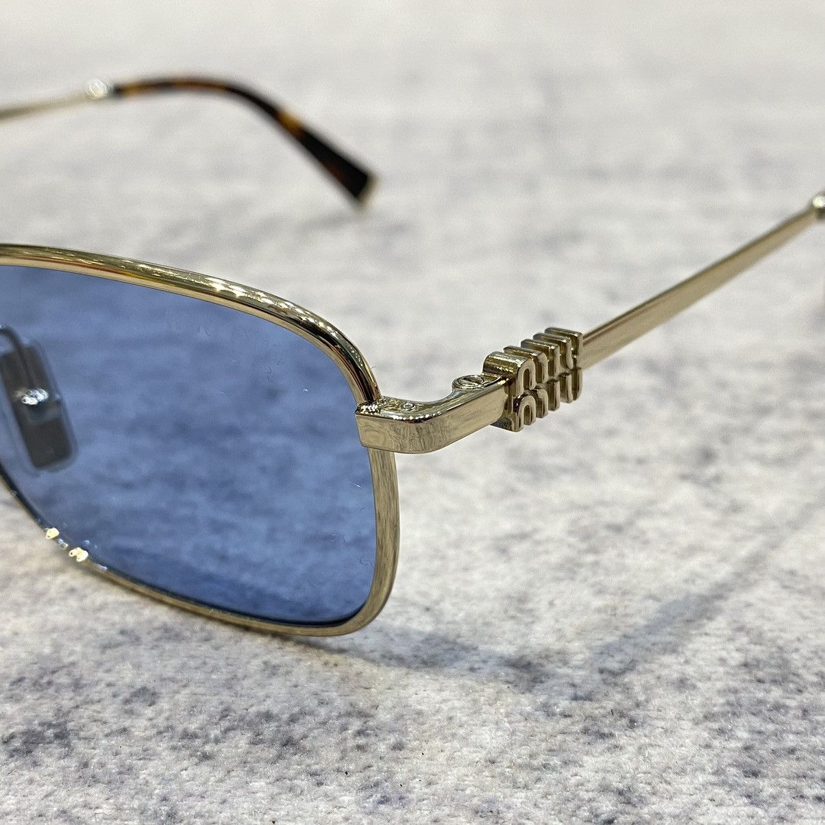 Miu Miu MIU MIU 0MU A53S ZVN60O PALE GOLD BLUE Size ONE SIZE - 2 Thumbnail