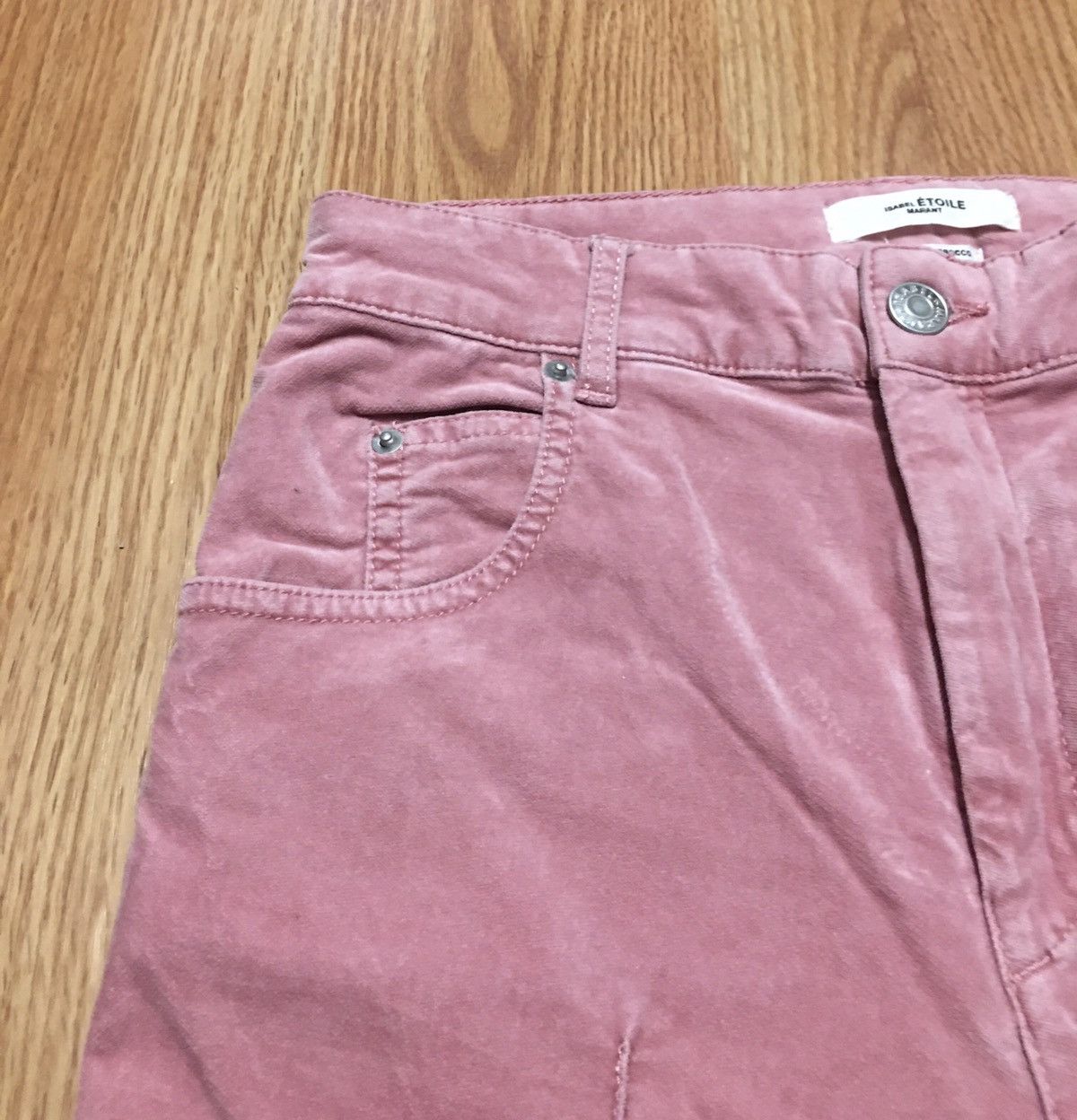 Isabel Marant Isabel Marant Etoile Pink Anyree Velvet Trousers EU 36 Size 26" / US 2 / IT 38 - 7 Thumbnail