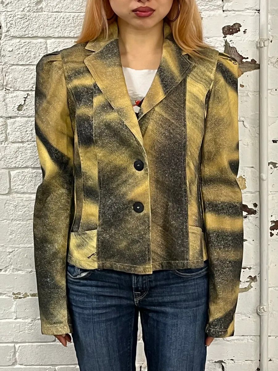 Roberto Cavalli FW2000 Roberto Cavalli Savage Black & Yellow Blazer Jacket Size M / US 6-8 / IT 42-44 - 2 Thumbnail