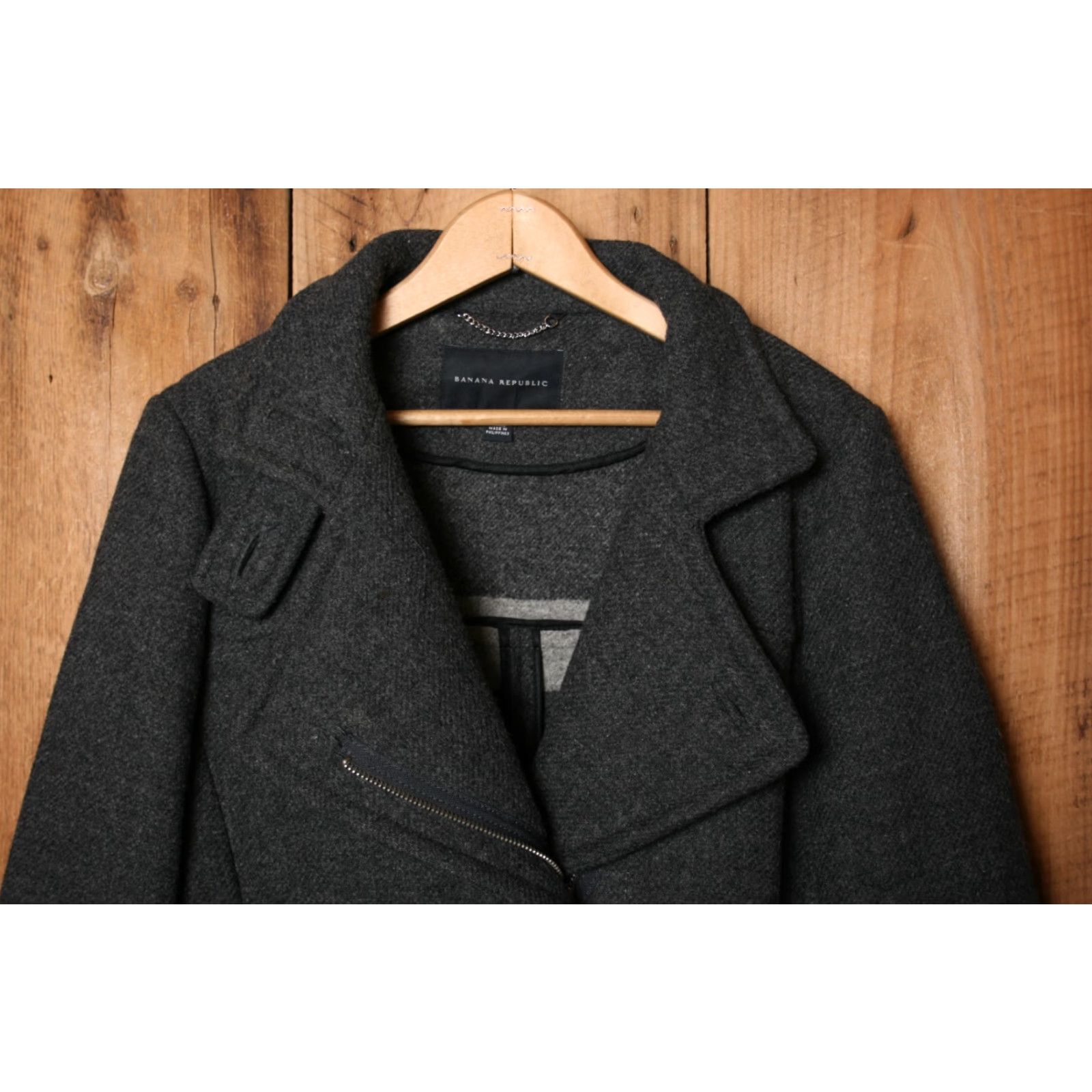 Banana Republic Banana Republic Coat Women Sz. M Gray Wool Blend Toggle Womens Size S / US 4 / IT 40 - 3 Thumbnail