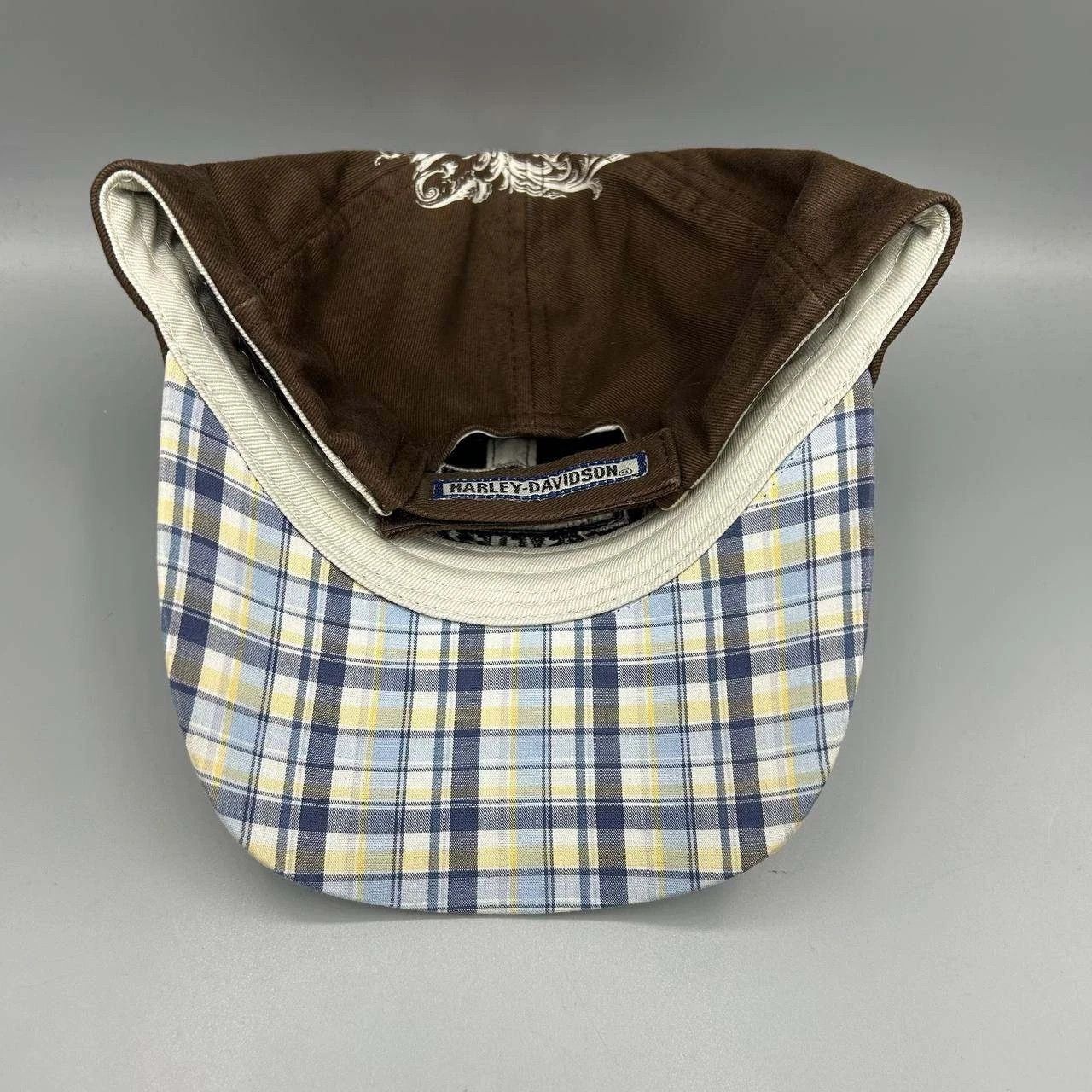 Harley Davidson Harley Davidson Motorcycles Hat Plaid Strap Back Cotton Size ONE SIZE - 8 Thumbnail