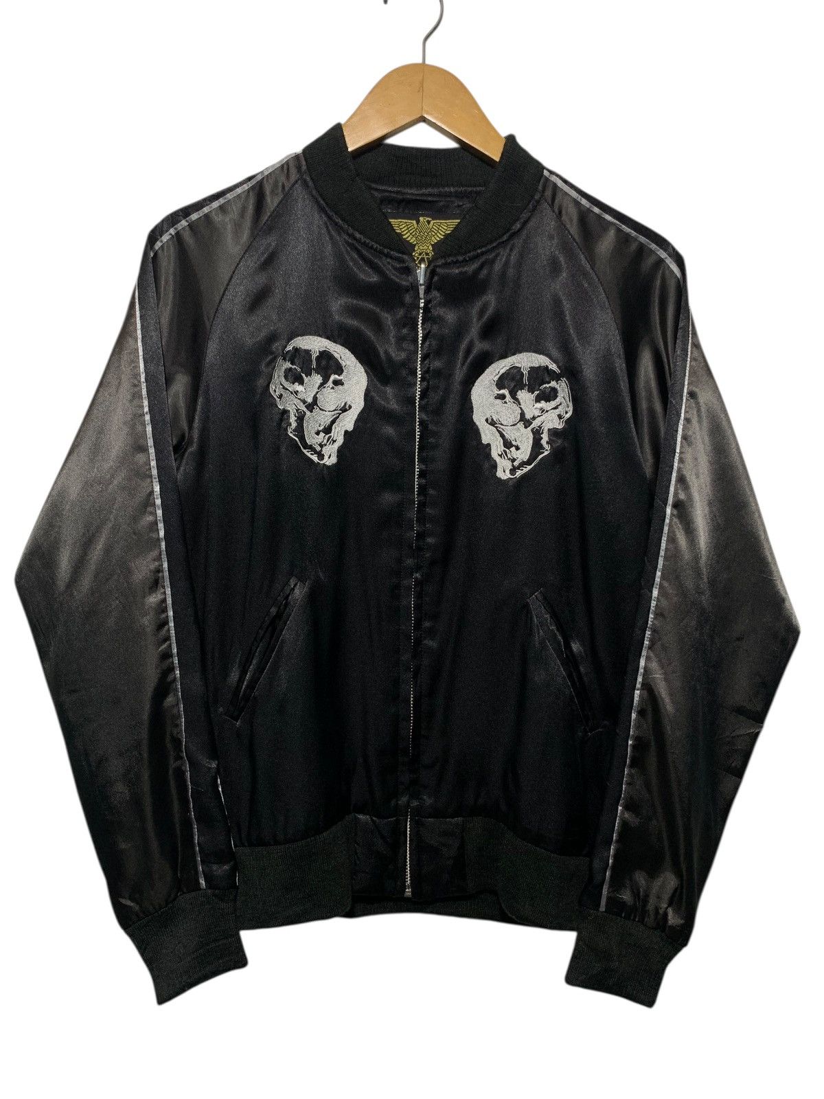 NO ID Nomad Japan skull russian Poem reversible bomber jacket Size US S / EU 44-46 / 1 - 1 Thumbnail