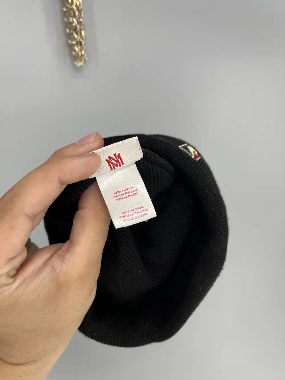 Mitchell & Ness Chicago Bulls Mitchell Ness Beanie Head Cap Embroidery Size ONE SIZE - 6 Thumbnail