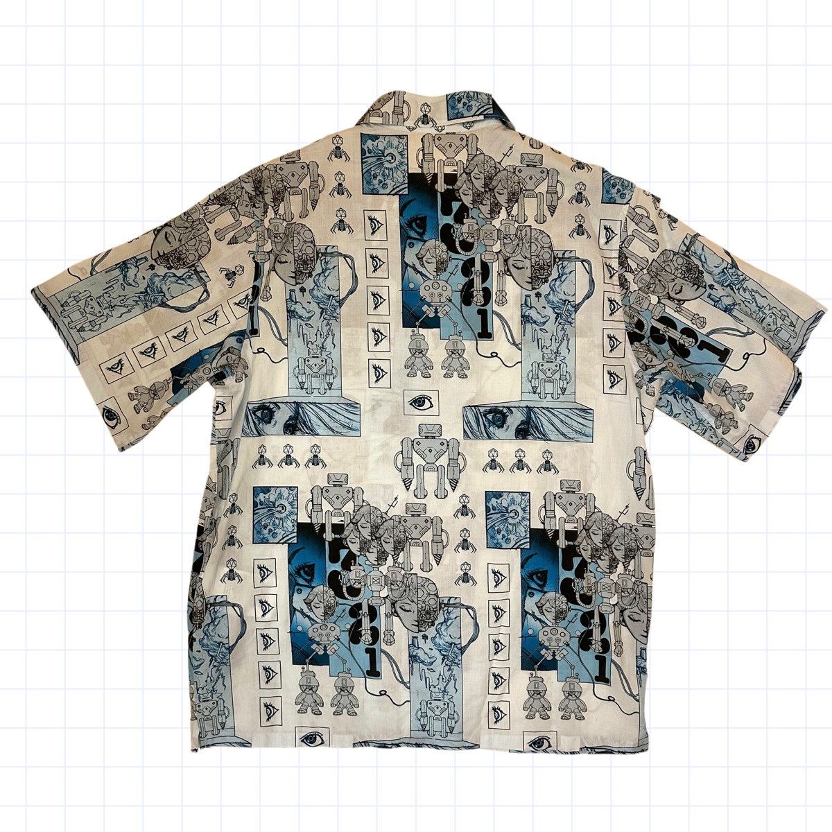 Prada Prada Button Up Shirt Medium Large Mechanical Anime Sci Fi Size US L / EU 52-54 / 3 - 2 Thumbnail