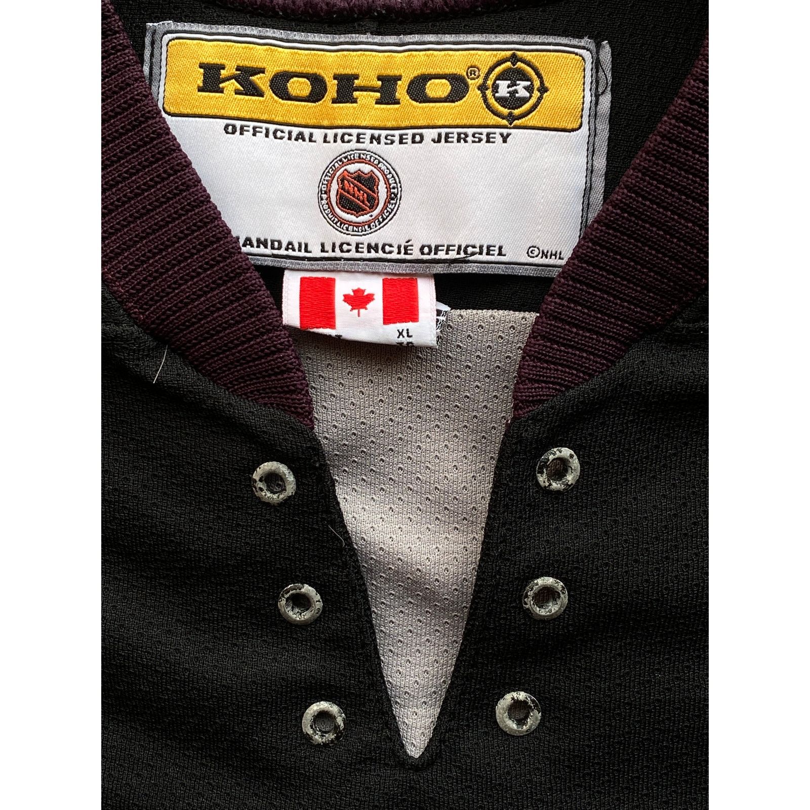Koho × NHL Anaheim Mighty Ducks 2003-2006 KOHO alt jersey XL hockey vtg Size US XL / EU 56 / 4 - 6 Thumbnail