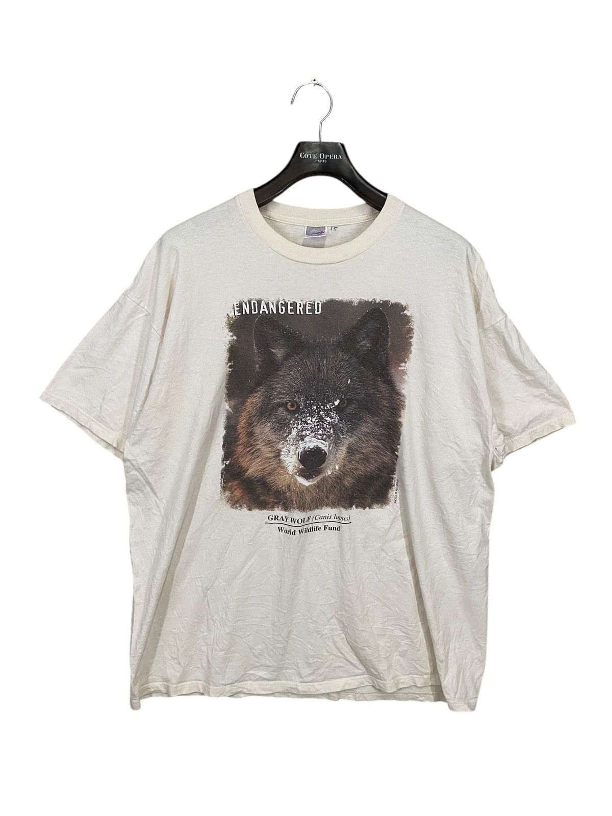 Vintage Vintage gray wolf world wildlife fund tshirt Size US XXL / EU 58 / 5 - 1 Thumbnail