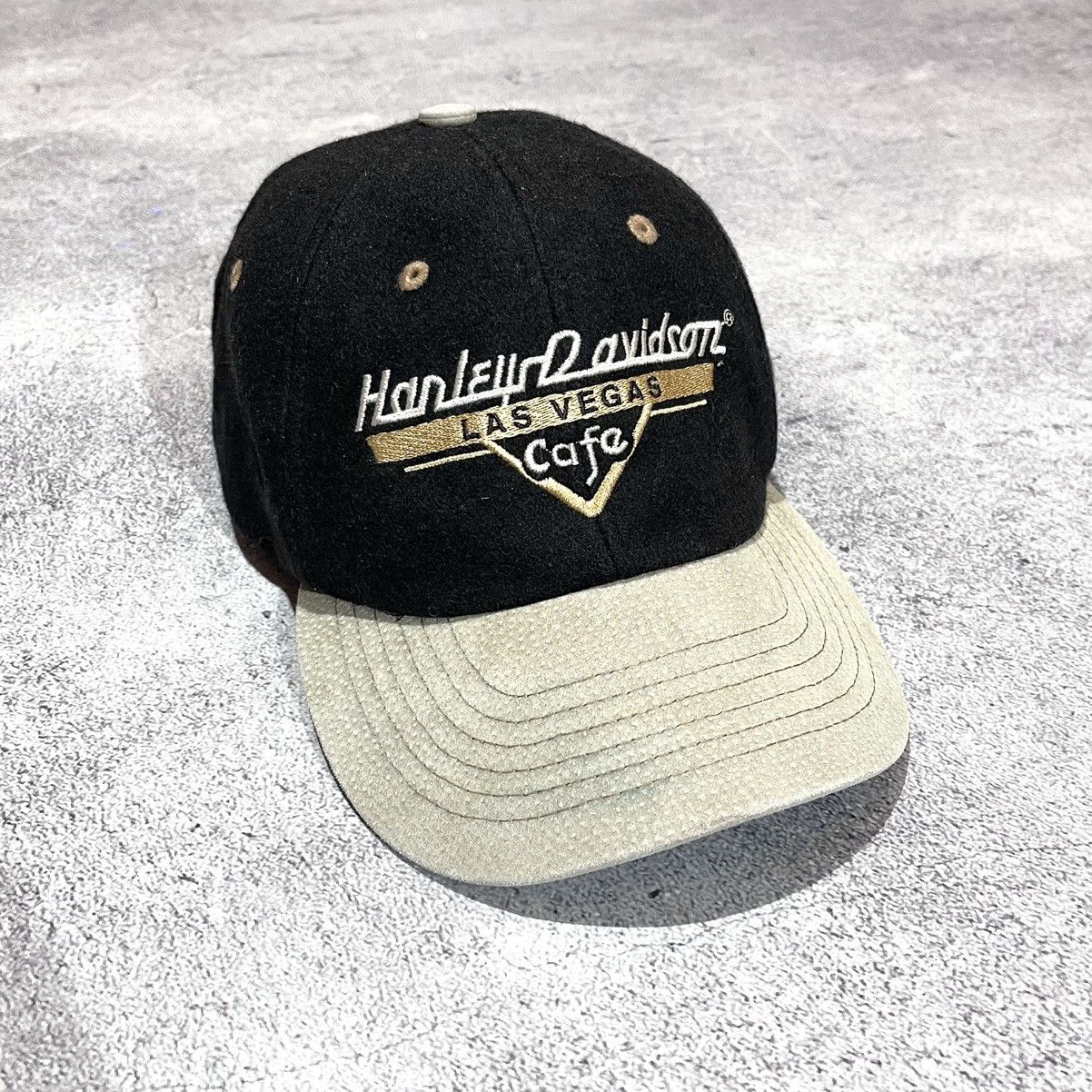 Harley Davidson Vintage 80’s HARLEY DAVIDSON Ride Free Black Wool Cap HD Size ONE SIZE - 1 Thumbnail