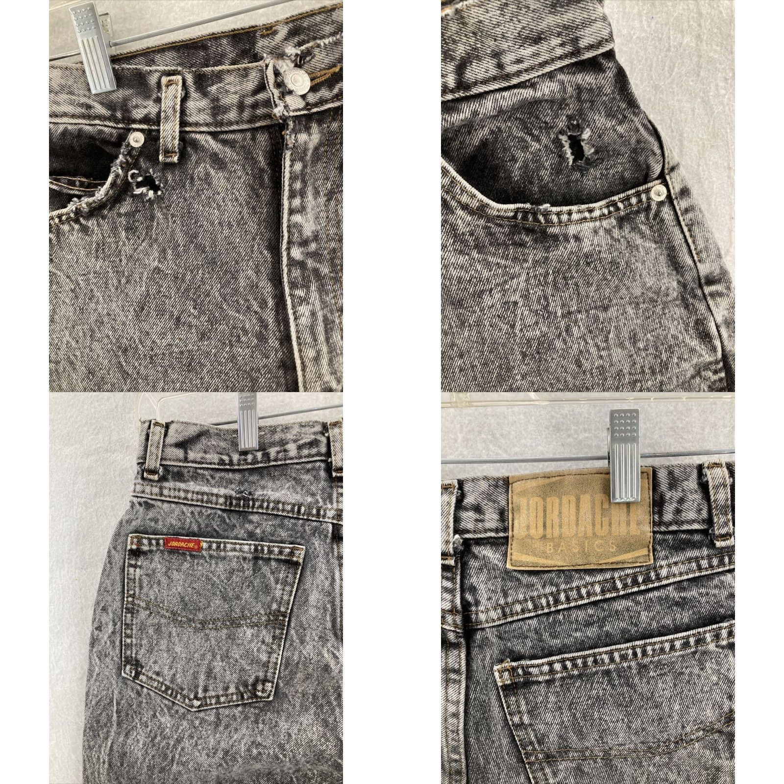 Jordache VINTAGE Jordache Jeans 9/10 High Rise Tapered Distressed Acid Wash Gray 80s Womens Size 30" / US 8 / IT 44 - 8 Thumbnail