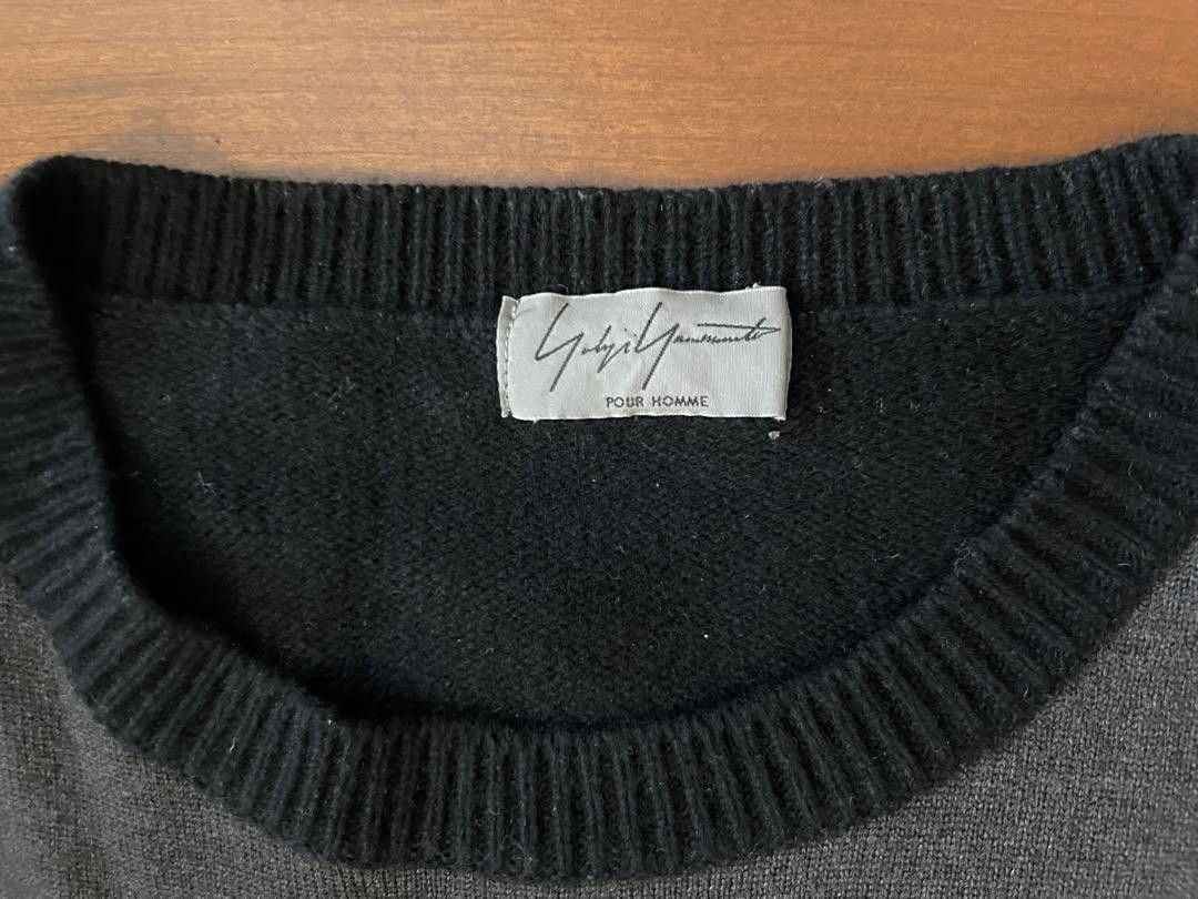 Yohji Yamamoto yohji yamamoto pour homme 14aw wool knit sweater Size US L / EU 52-54 / 3 - 3 Thumbnail