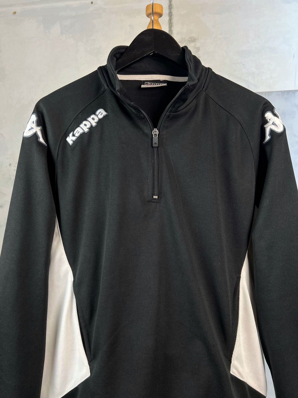 Kappa Vintage Kappa Black Half Zip Jacket Size S - M Size US M / EU 48-50 / 2 - 2 Thumbnail