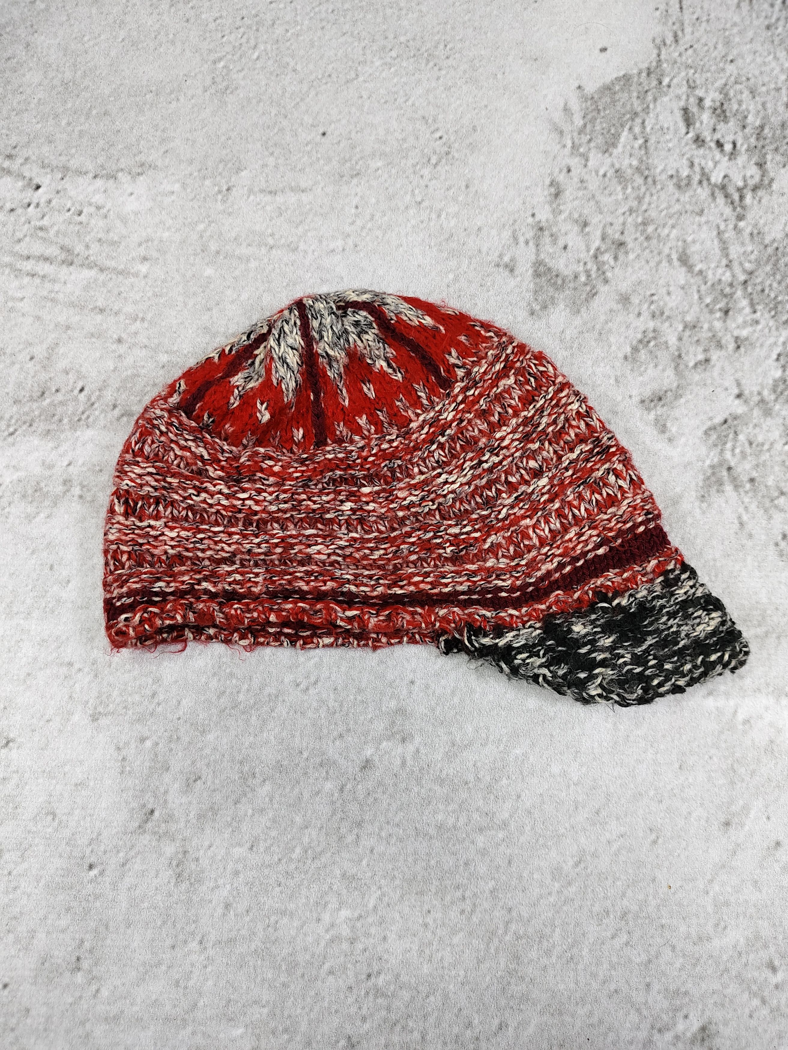 Japanese Brand 2000s Grace Hats🇯🇵 Yarn Speckled Pattern Hand Knit Beanie Size ONE SIZE - 5 Thumbnail