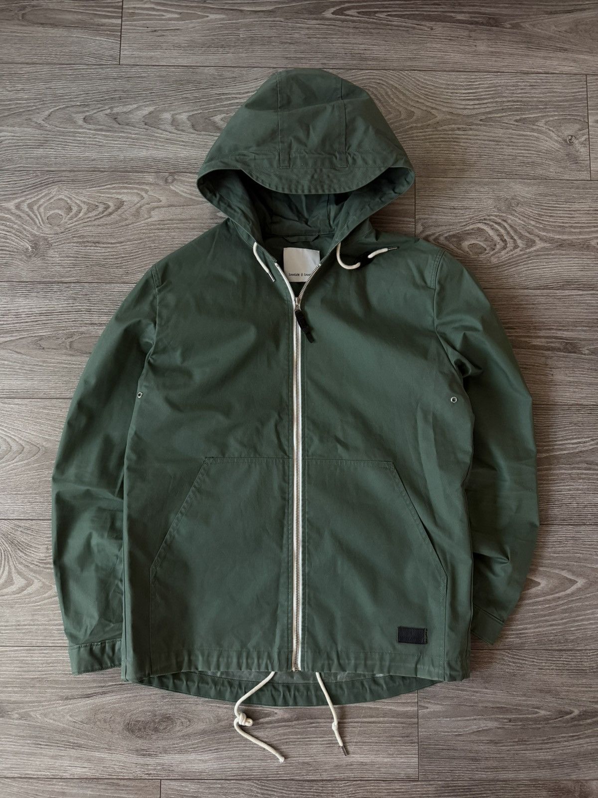 Samsoe Samsoe Samsoe Samsoe Dalgarno Thyme Waxed Waterproof Jacket Size US L / EU 52-54 / 3 - 10 Thumbnail