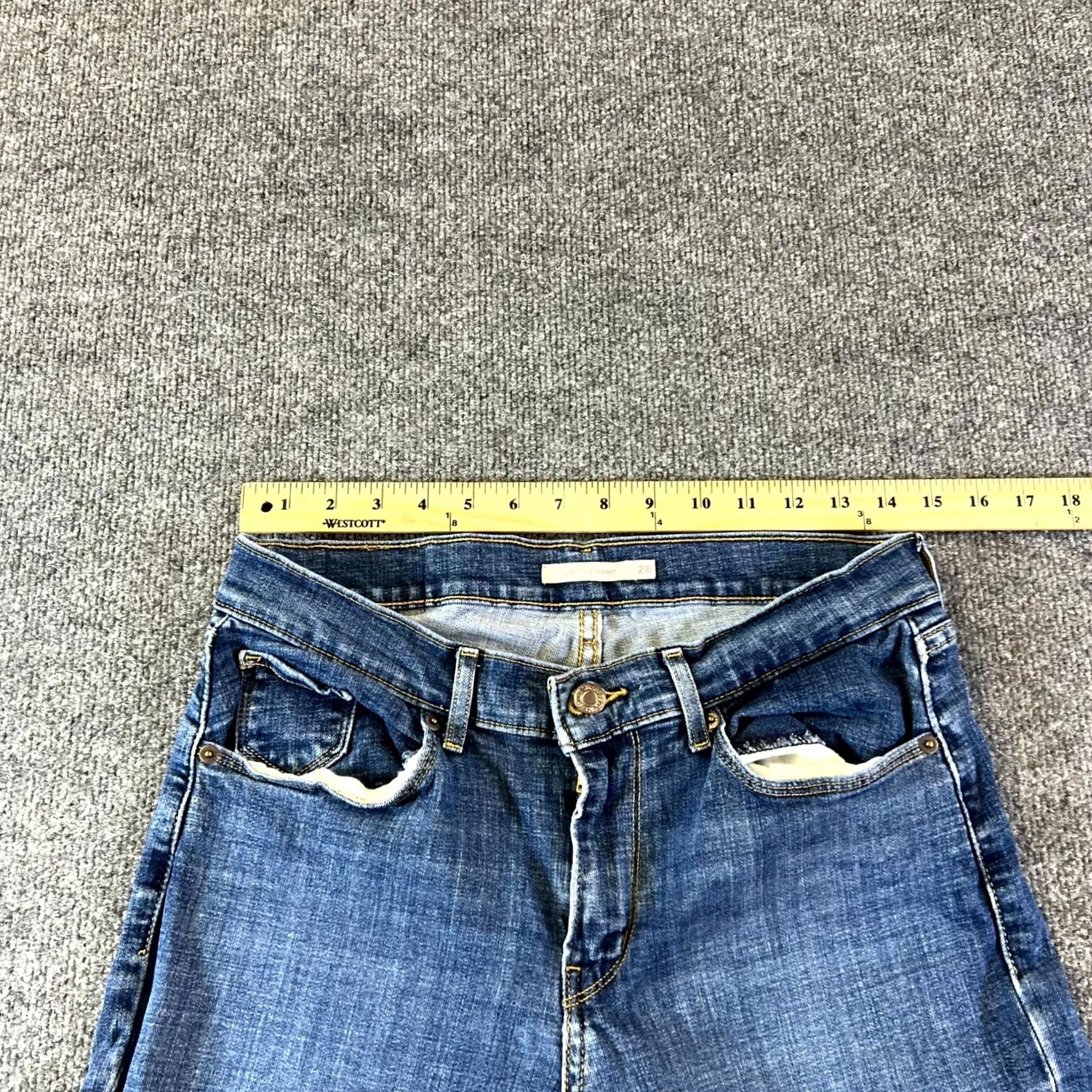 Levi's Levi's Classic Straight Jeans Women Blue Medium Wash 28 Streetwear Zip Fly 5-Pocket Womens Jeans Vintage No" Size 28" / US 6 / IT 42 - 3 Thumbnail