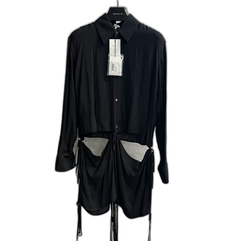 Loewe Black Deconstructed Long Sleeve Shirt by Loewe Size US L / EU 52-54 / 3 - 1 Thumbnail