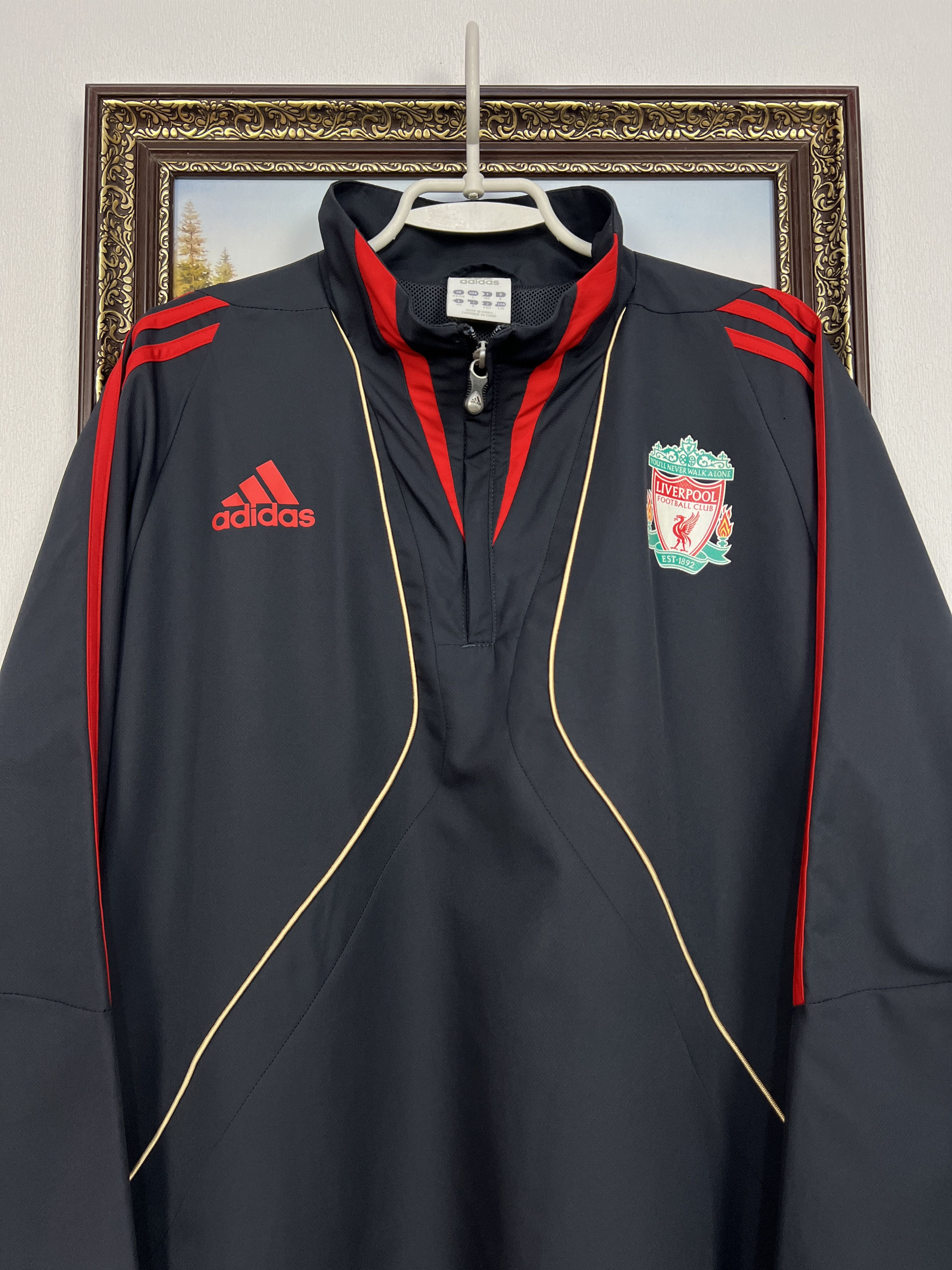 Adidas Vintage Adidas Liverpool Football Train Jacket Soccer Mens Size US L / EU 52-54 / 3 - 2 Thumbnail