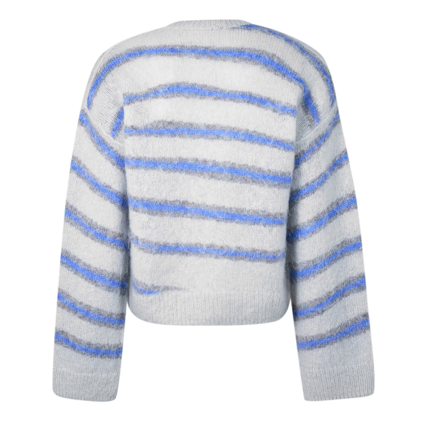 Acne Studios o1g2r1mq0825 Striped Mohair Jumper in Grey/Blue Size US L / EU 52-54 / 3 - 6 Thumbnail