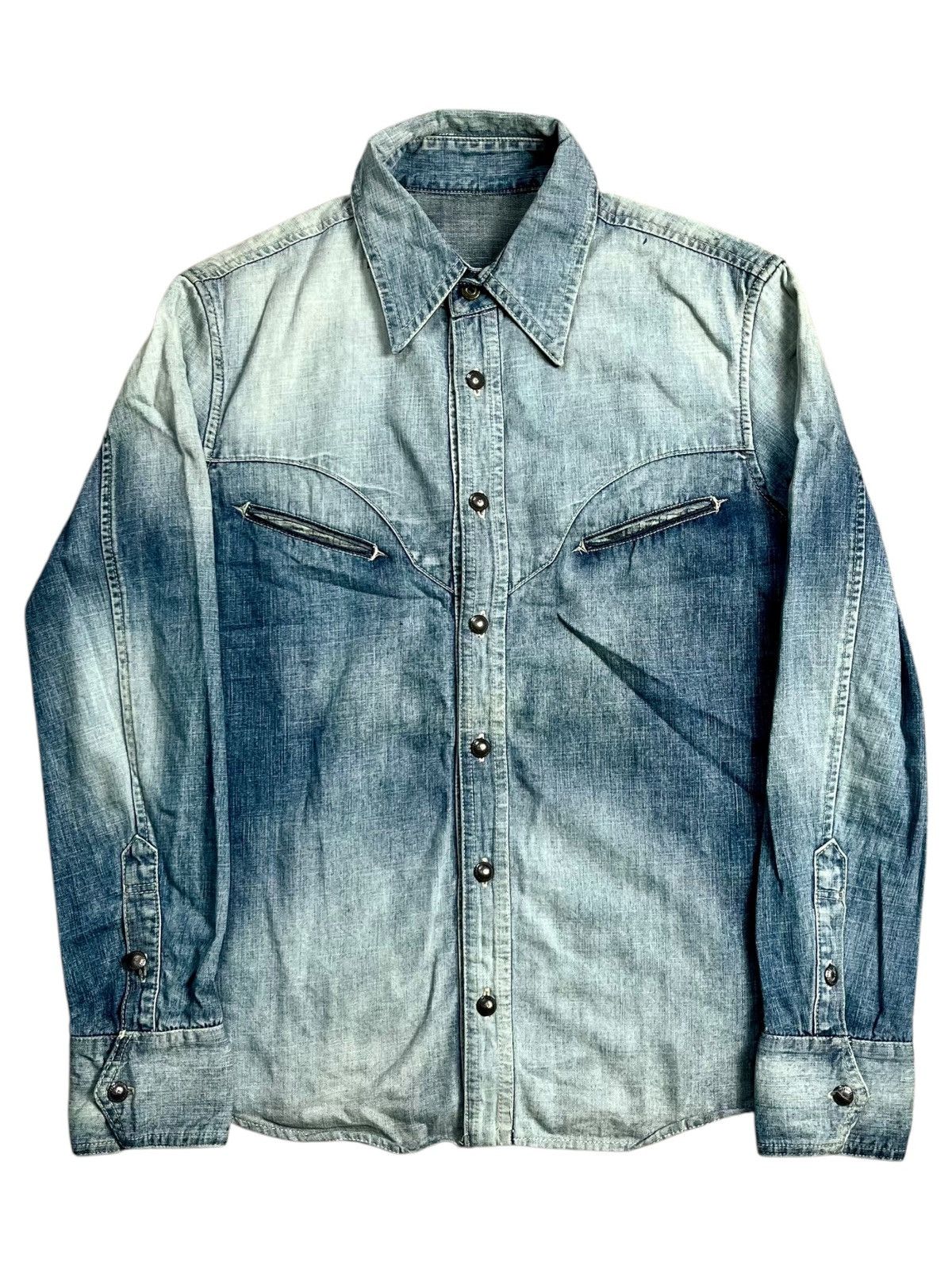 Isamu Katayama Backlash Old Isamu Katayama - Washed Western Button Shirt Size US M / EU 48-50 / 2 - 1 Thumbnail