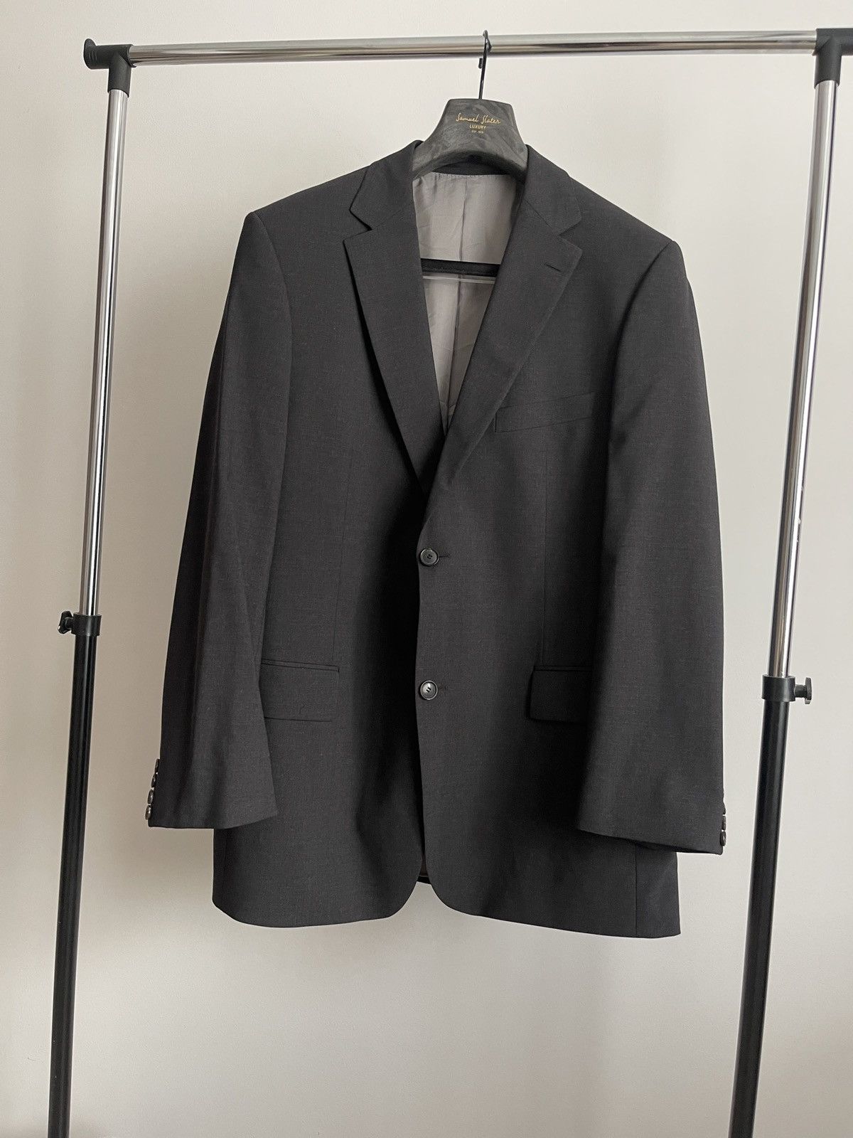 Hugo Boss Vintage hugo boss wool gray blazer classic jacket 46L Size 46L - 4 Thumbnail