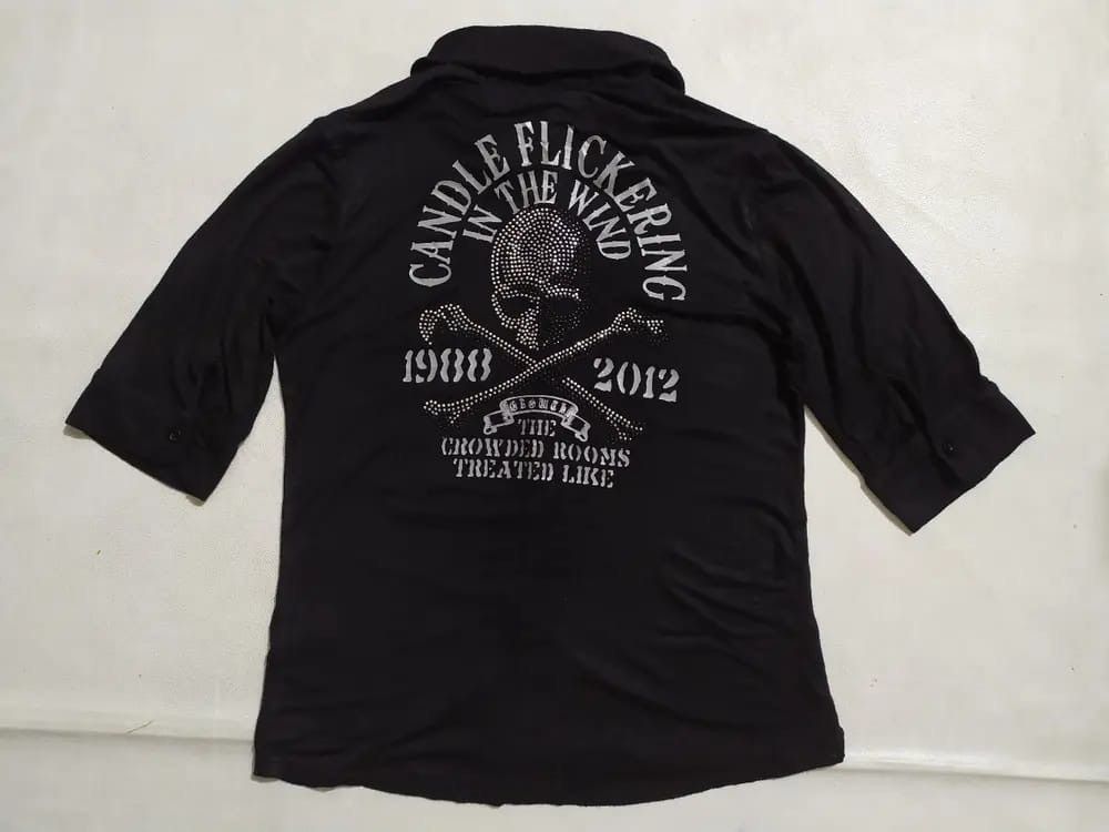 Japanese Brand Beast Japan Skull Sparkling Shirt Stretch Punk Bondage Size US S / EU 44-46 / 1 - 2 Thumbnail