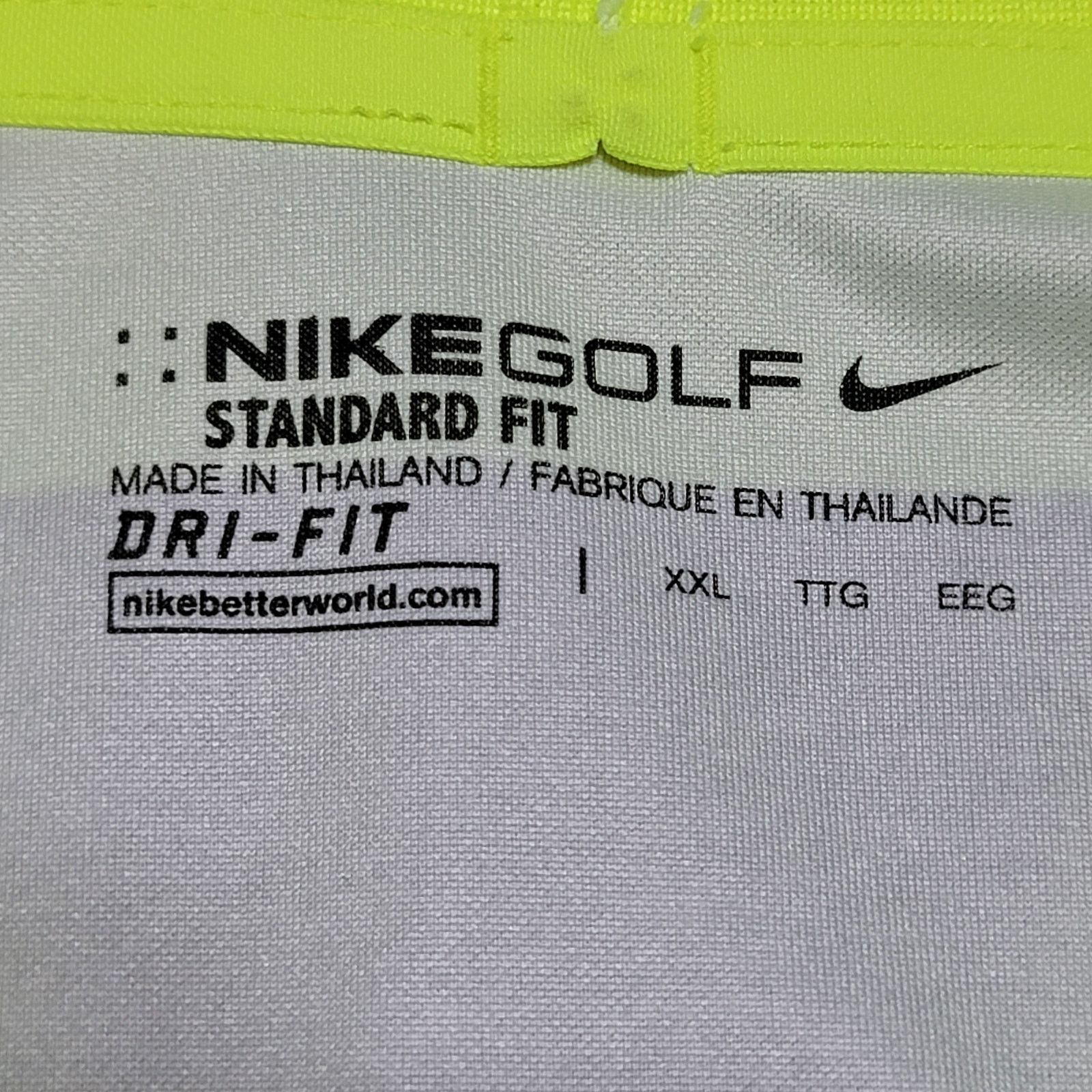 Nike Nike Standard Fit Neon Yellow & Grey Golf Polo - Size XXL Size US XXL / EU 58 / 5 - 4 Thumbnail