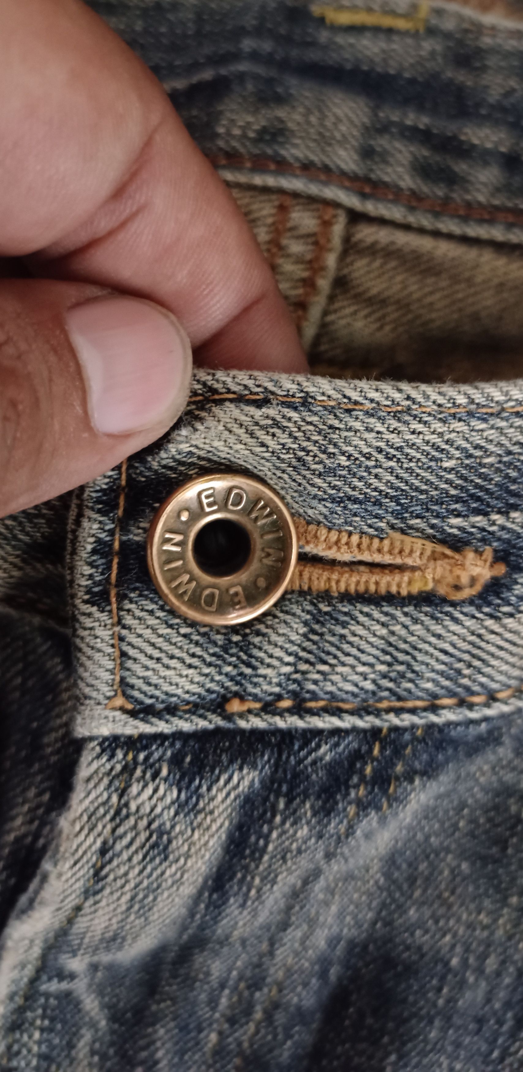 Edwin × If Six Was Nine × Japanese Brand Vintage💥Edwin 505 zx Orange Tag Selvedge Distresssed Size US 34 / EU 50 - 12 Thumbnail