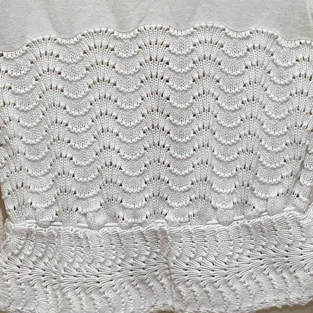 Free People Free People Crochet Button Down Cardigan in White Size M / US 6-8 / IT 42-44 - 2 Thumbnail