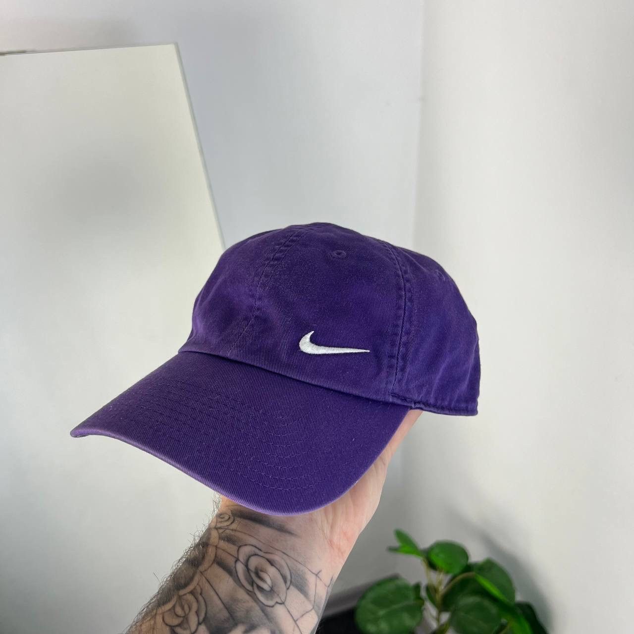 Nike Vintage Y2K Nike Swoosh Purple Baseball Cap Size ONE SIZE - 1 Thumbnail