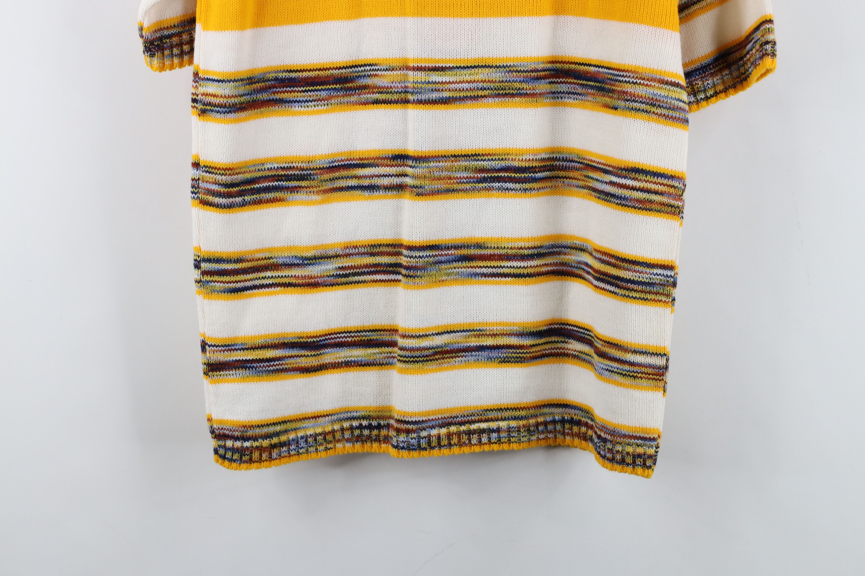 Vintage Vintage 50s 60s Rainbow Striped Short Sleeve Sweater USA Size S / US 4 / IT 40 - 9 Thumbnail