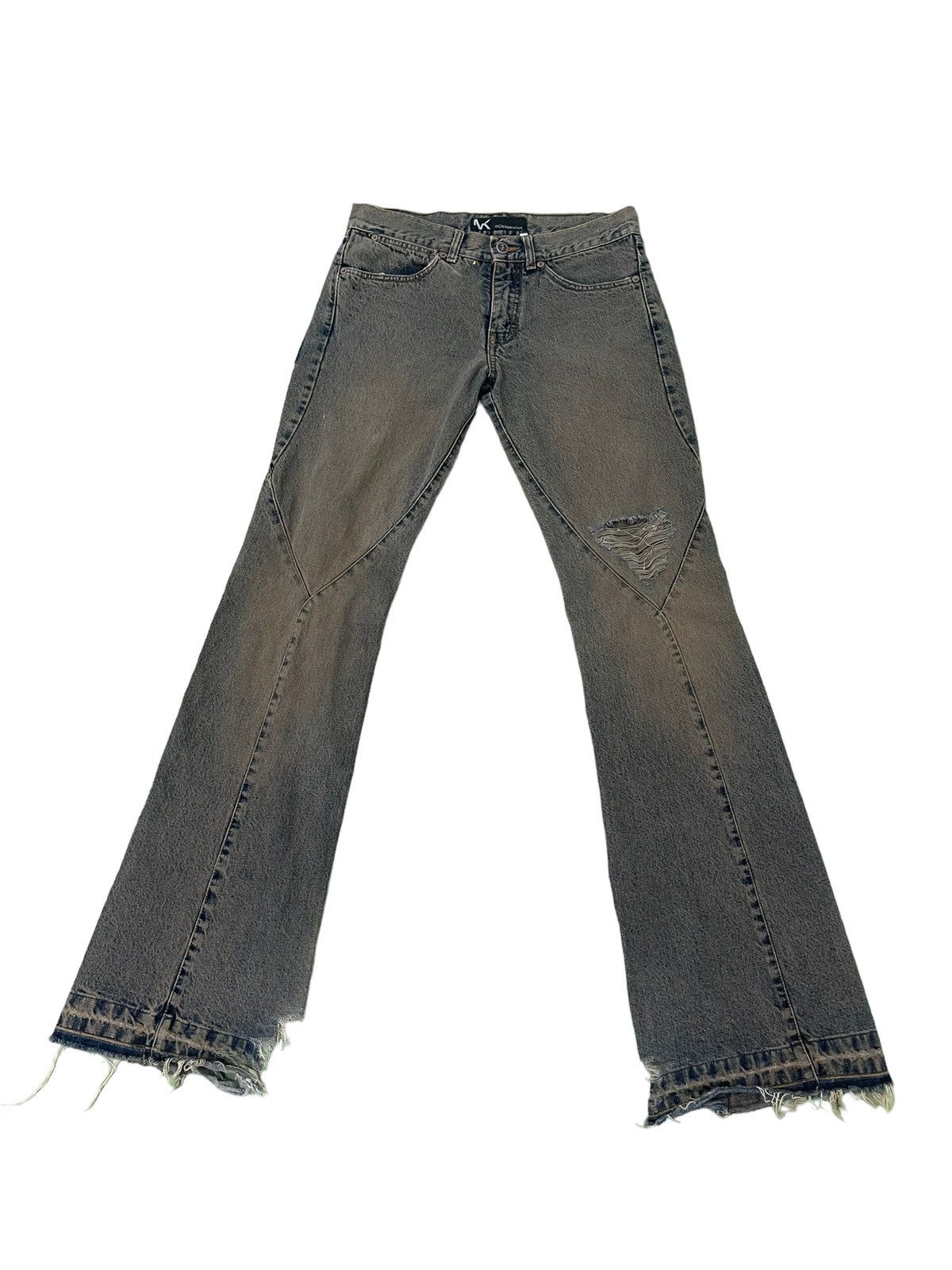 Andrew Mackenzie Flare Jeans Andrew Mckenzie Faded Distress Mud Wash 8🟦2 Size US 30 / EU 46 - 9 Thumbnail