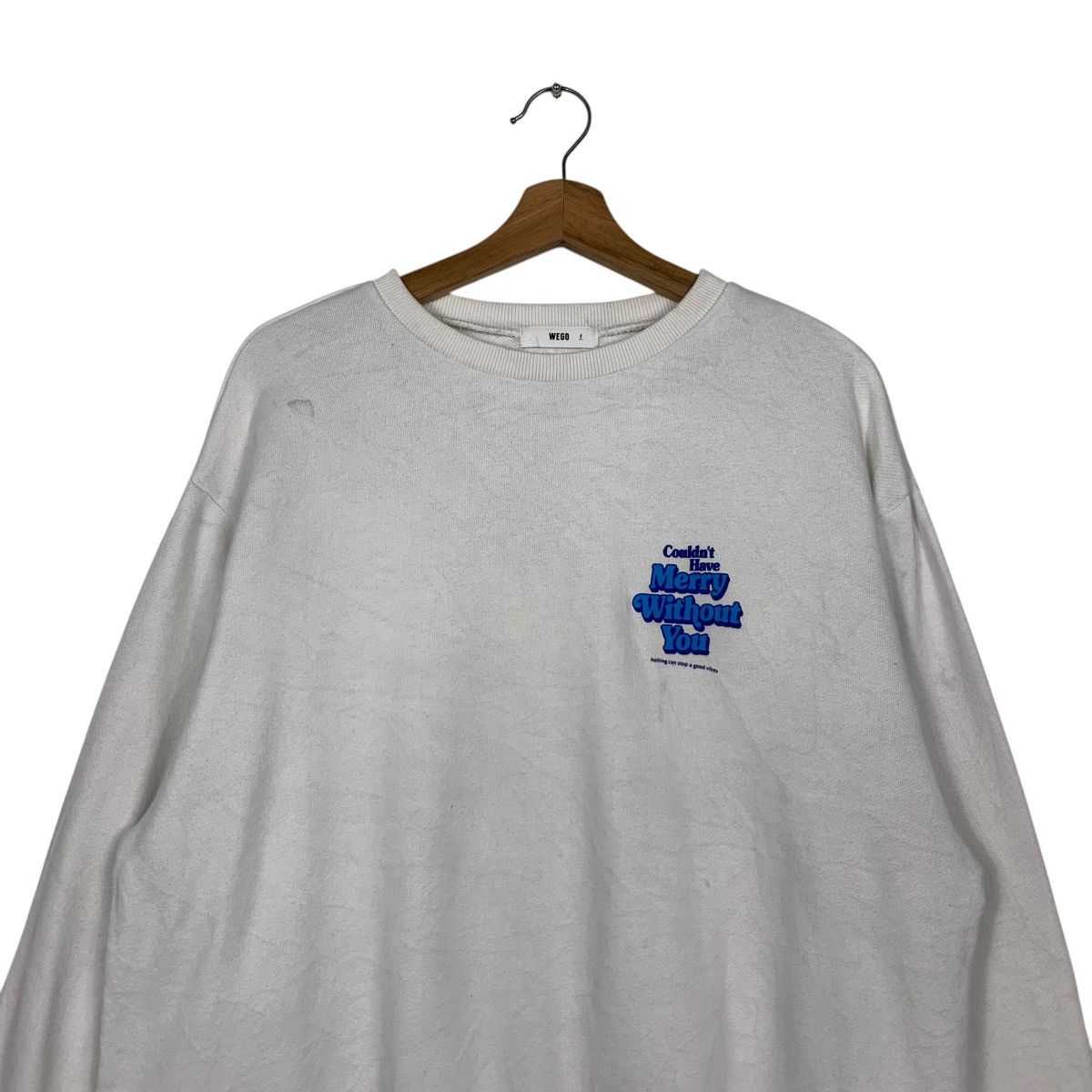 Japanese Brand WEGO Words Crewneck Sweatshirt #2418-C108 Size US M / EU 48-50 / 2 - 5 Thumbnail