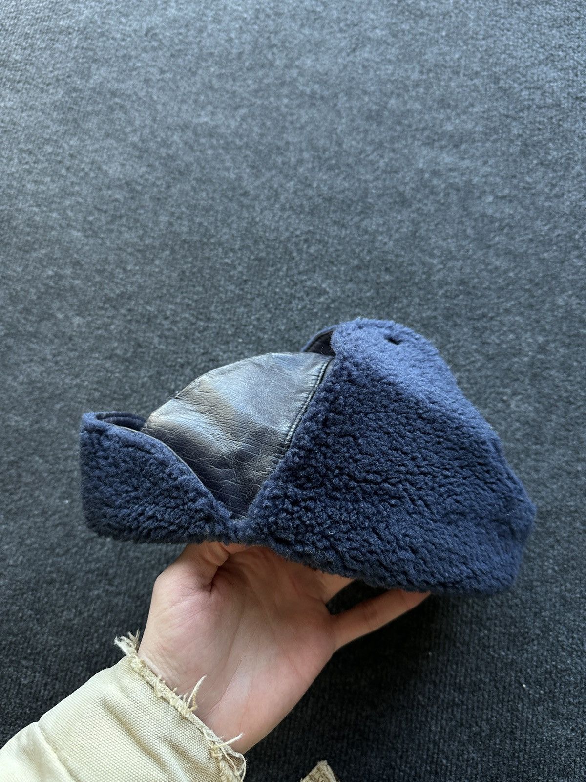 Vintage 🚨Y2K HYPE LEATHER FUZZY AVIATOR USHANKA HAT bubble Size ONE SIZE - 13 Thumbnail