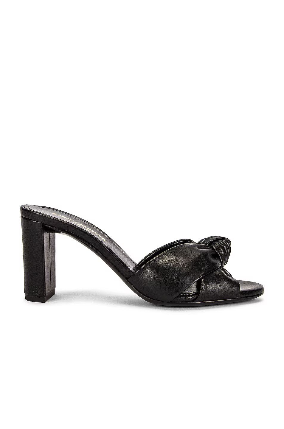 Saint Laurent Paris o1bcso1str0326 Bianca Mules Sandals in Black Size US 6 / IT 36 - 1 Thumbnail