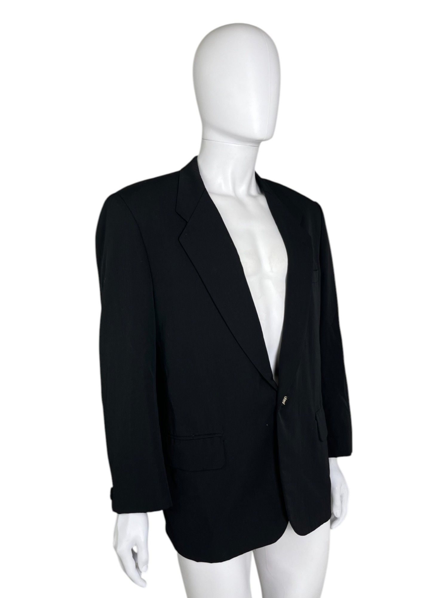 Comme des Garcons Homme AD 1991 Black Wool Deer Blazer Size 48R - 2 Thumbnail