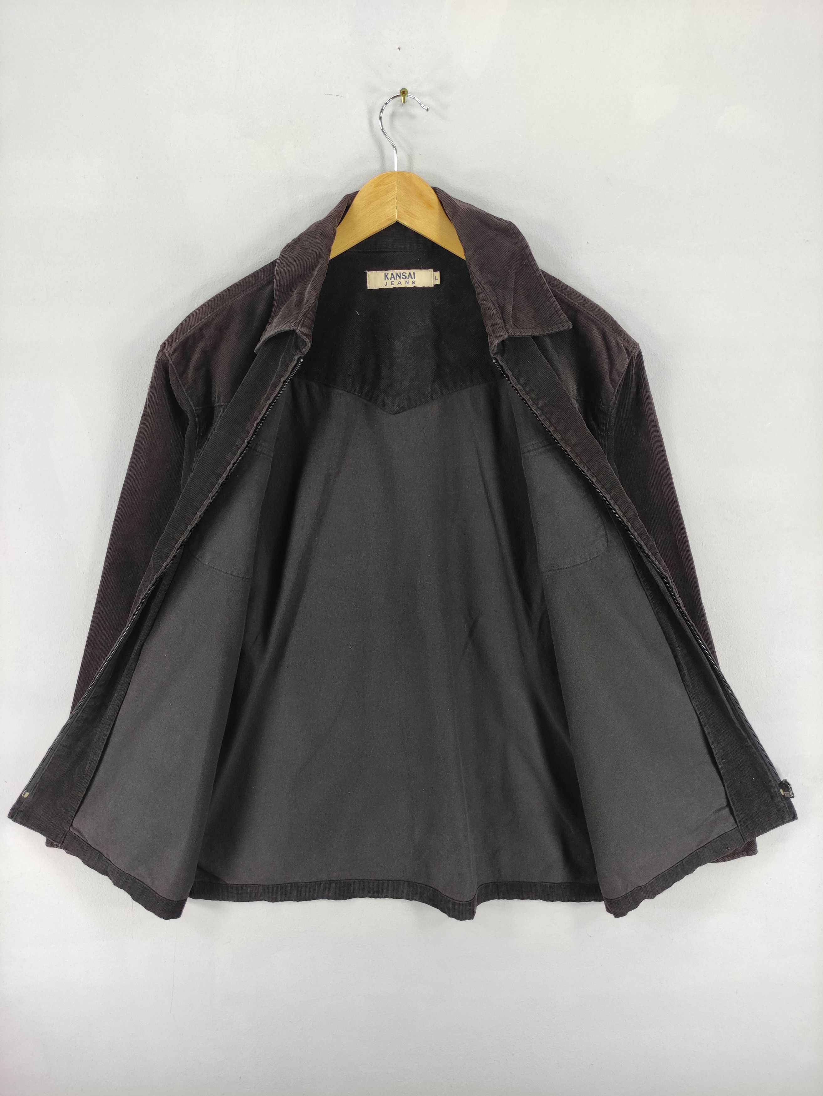 Kansai Yamamoto Vintaage Kansai Jeans Corduroy Jacket Zipper Size US L / EU 52-54 / 3 - 3 Thumbnail