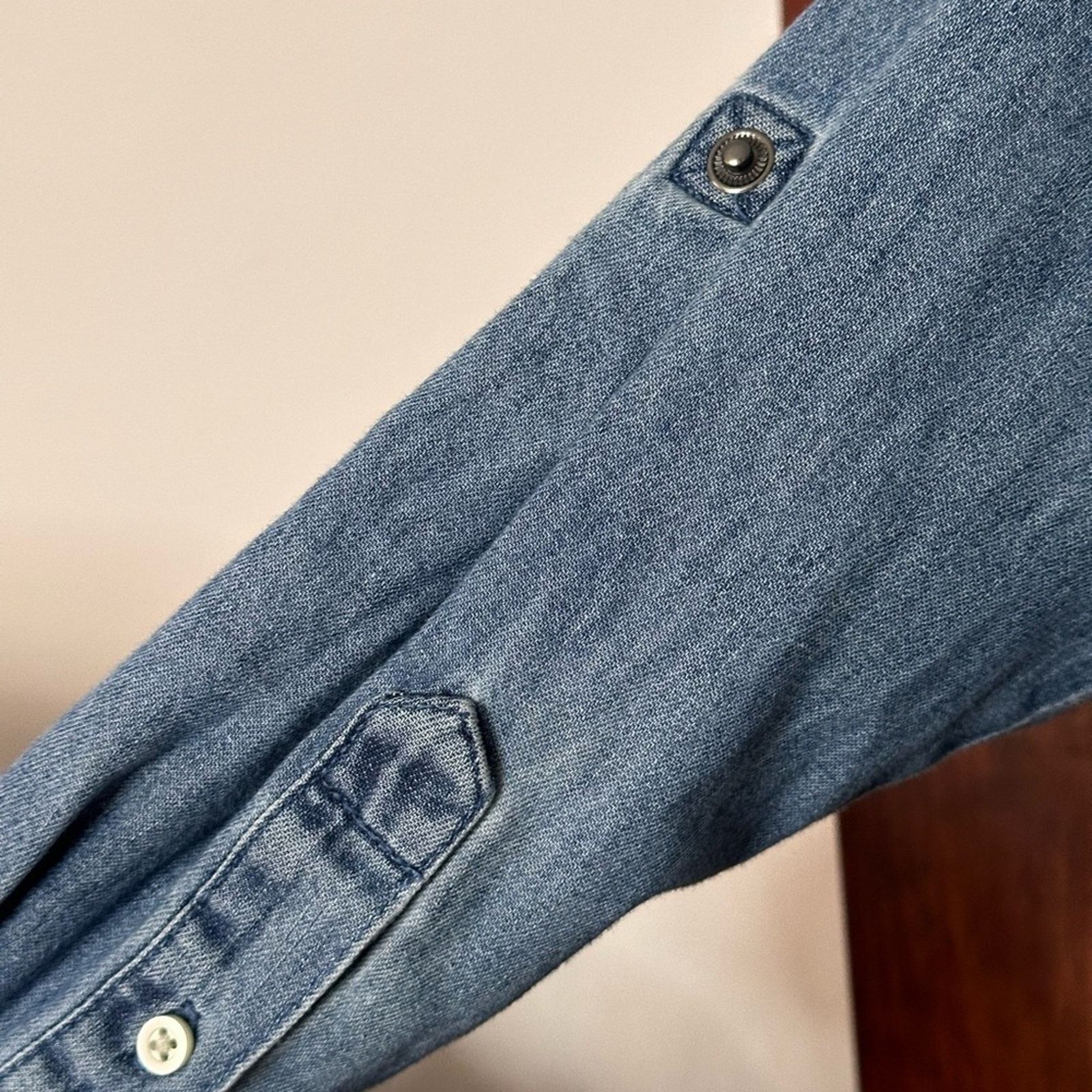 Other Vintage Deadstock There Abouts Denim Snap Front Denim Shirt Size L / US 10 / IT 46 - 3 Thumbnail
