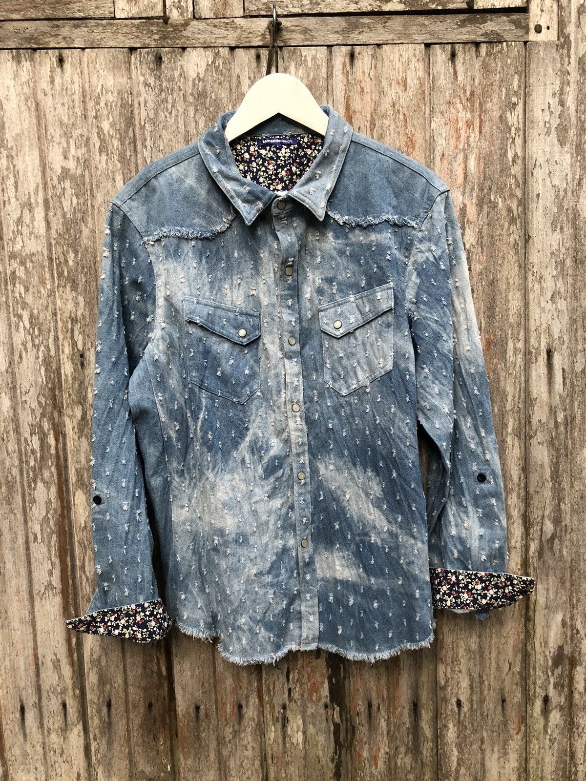 14th Addiction × semanticdesign Semantic design denim acid wash shirt Size L / US 10 / IT 46 - 8 Thumbnail