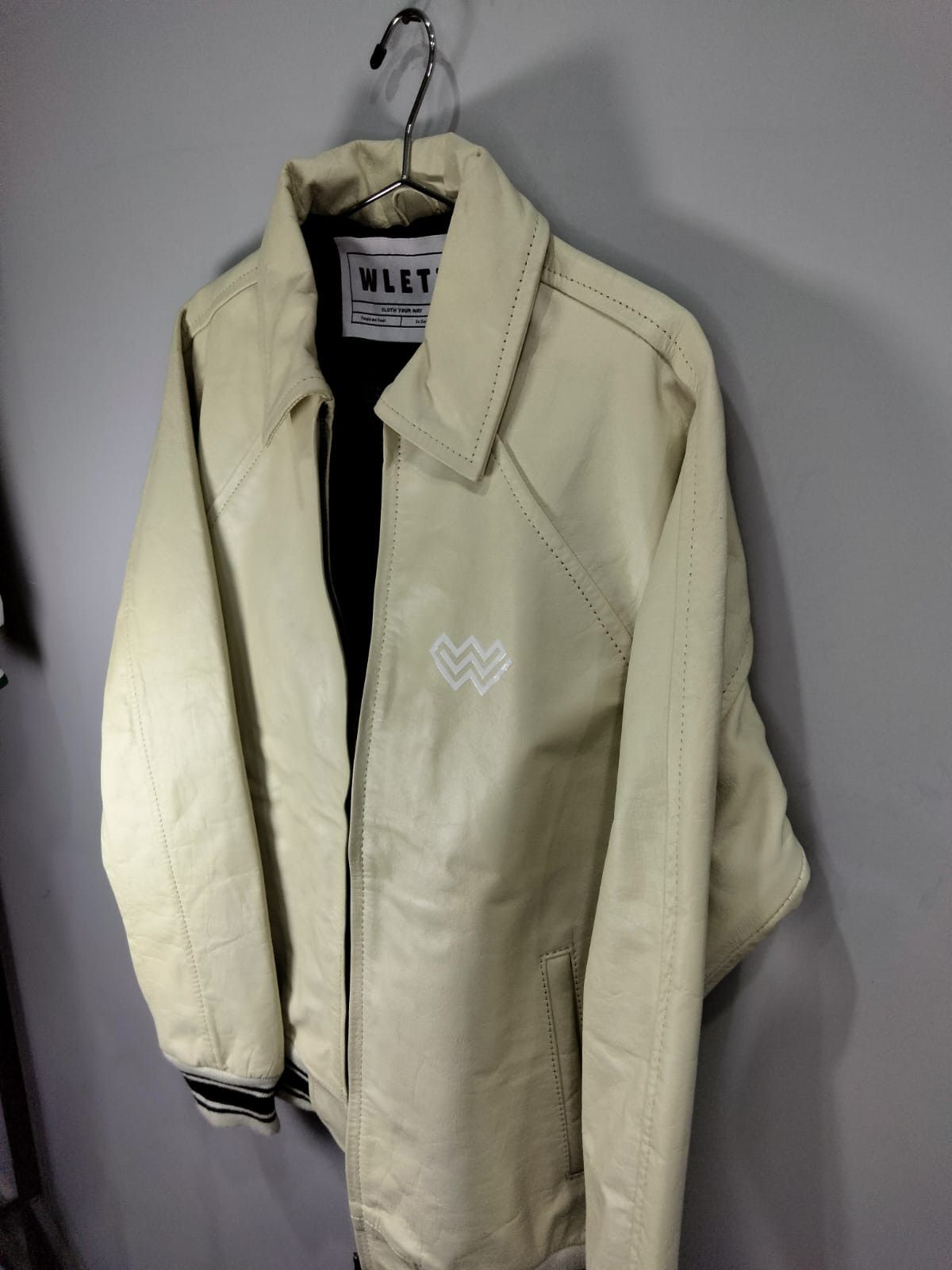 Vintage Wleti Original Beige Sheep Leather Jacket (Unisex) Size US M / EU 48-50 / 2 - 3 Thumbnail