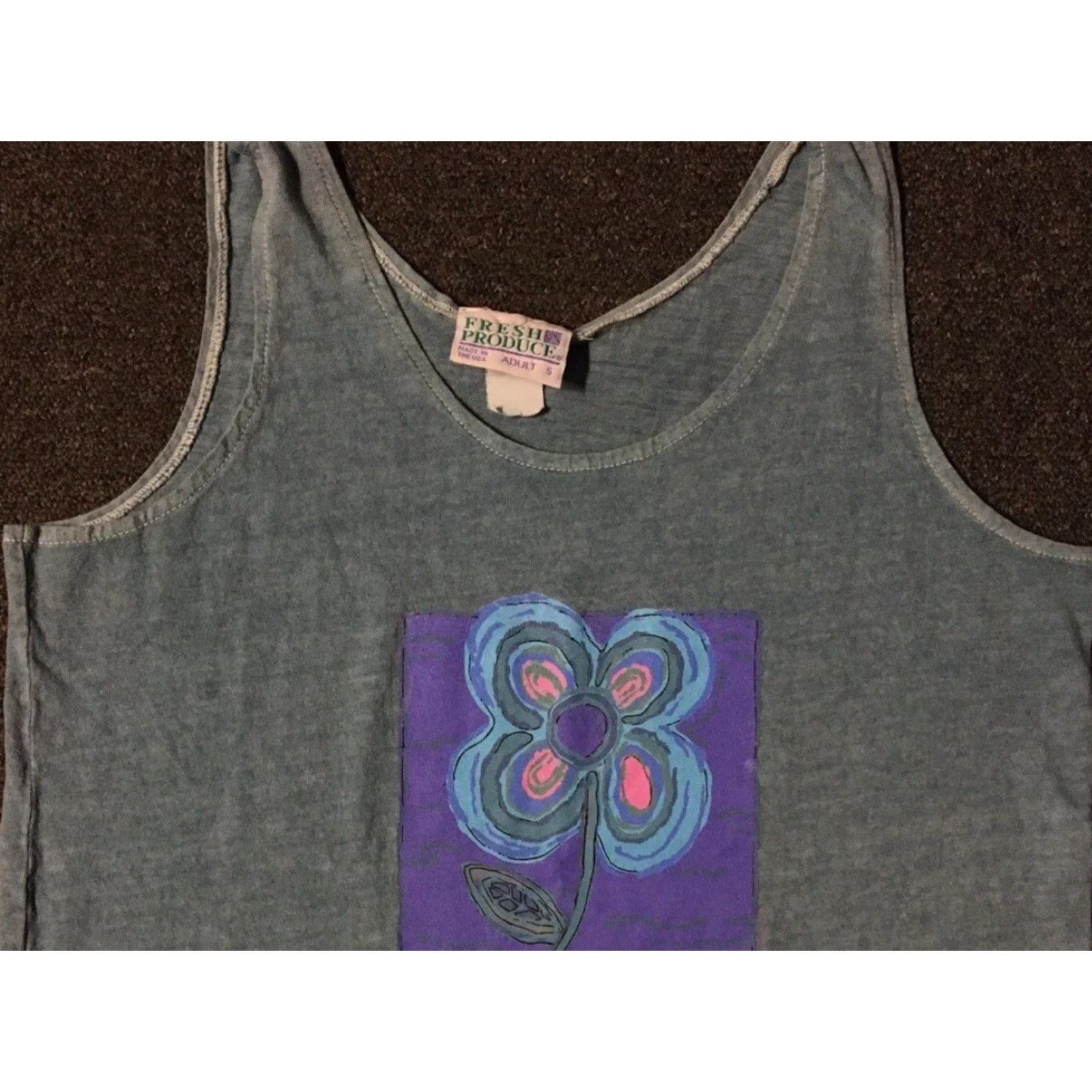 Vintage VINTAGE 90s Kauai Hawaii Faded Abstract Flower Tank Top S Men Blue Sleeveless T-Shirt Surf Grunge TC Single Stitch Size S Size US S / EU 44-46 / 1 - 4 Thumbnail