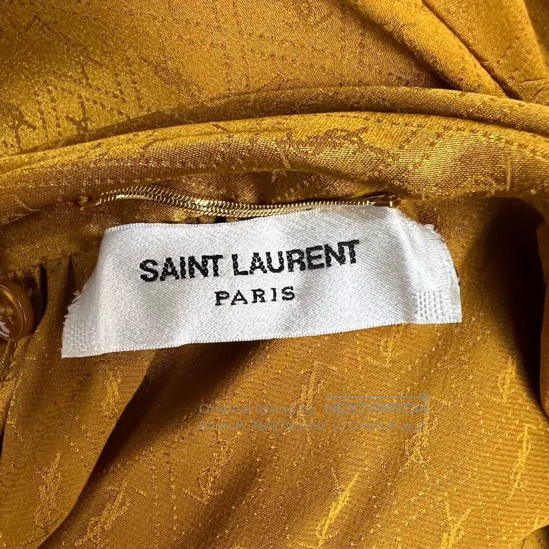 Saint Laurent Paris Saint Laurent Paris Letter Print Ribbon Design Silk Shirt Size XXS / US 00 / IT 34 - 3 Thumbnail
