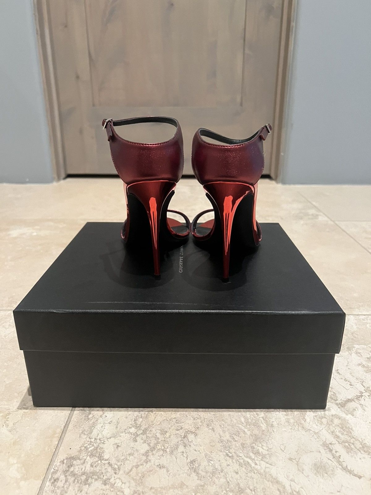 Giuseppe Zanotti Red clandestino 105 tall Size US 8 / IT 38 - 4 Thumbnail
