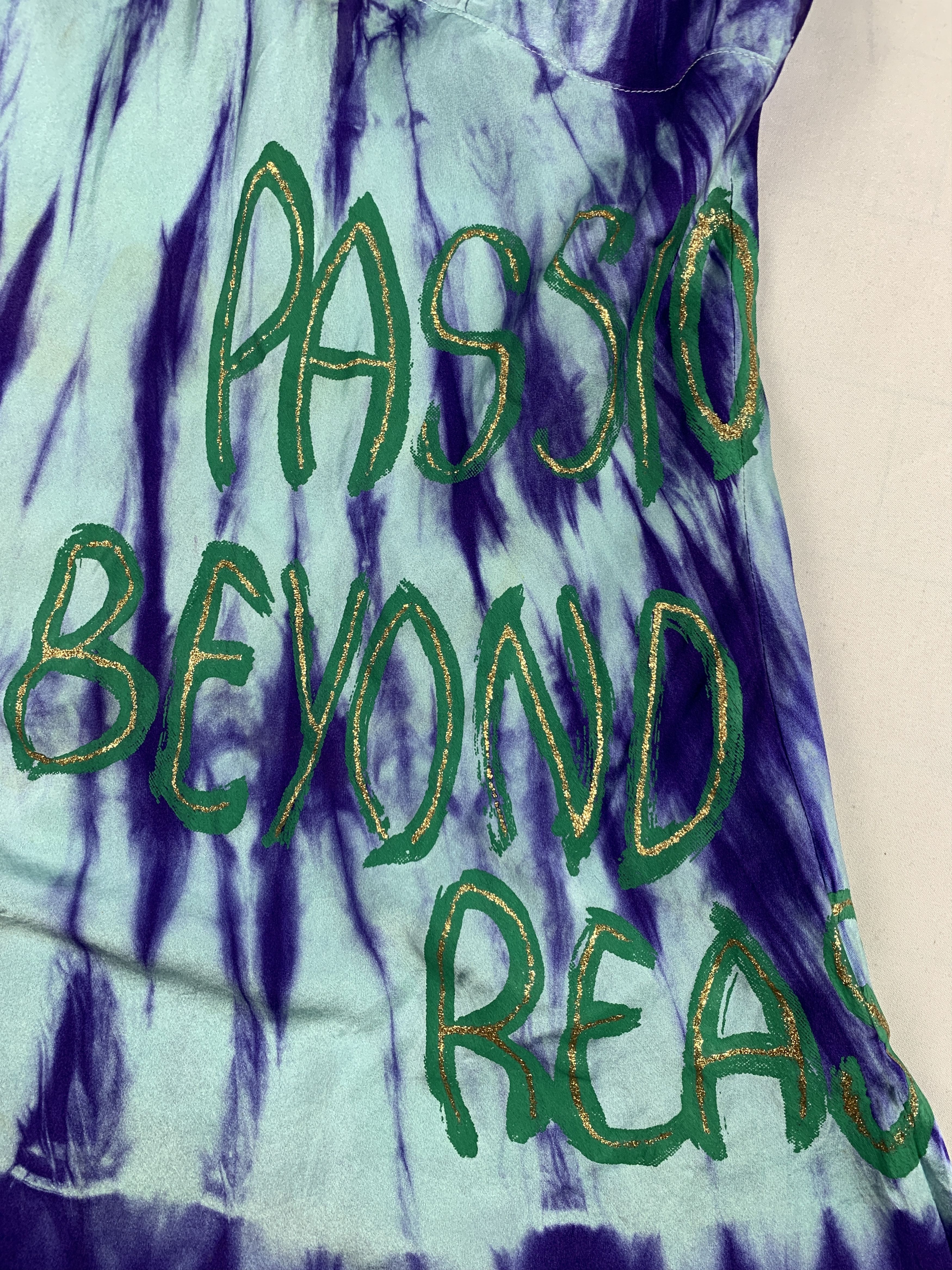 Guess 2000s Guess LA Tie Dye Quotes Cami Top (M) Size M / US 6-8 / IT 42-44 - 5 Thumbnail