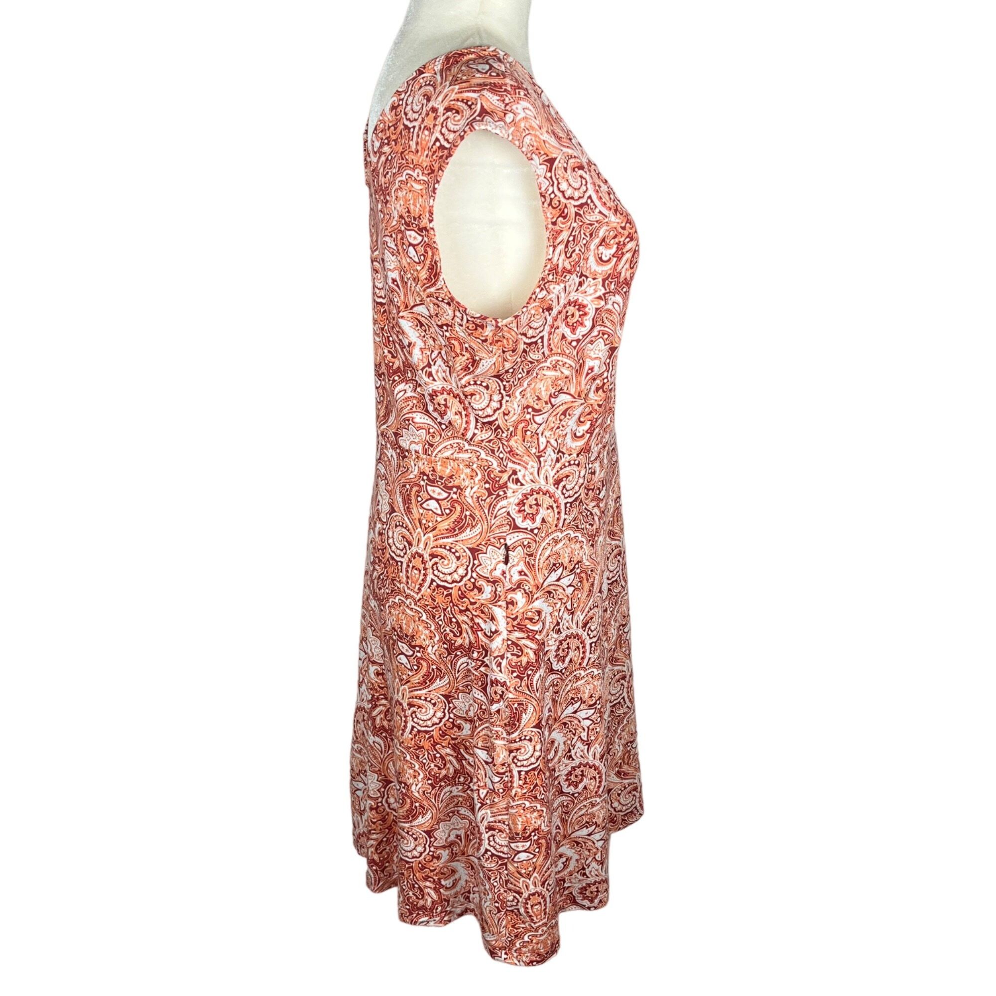 Other Title Nine Double Dare Paisley Athletic Dress V-Neck Cap Sle Size M / US 6-8 / IT 42-44 - 5 Thumbnail