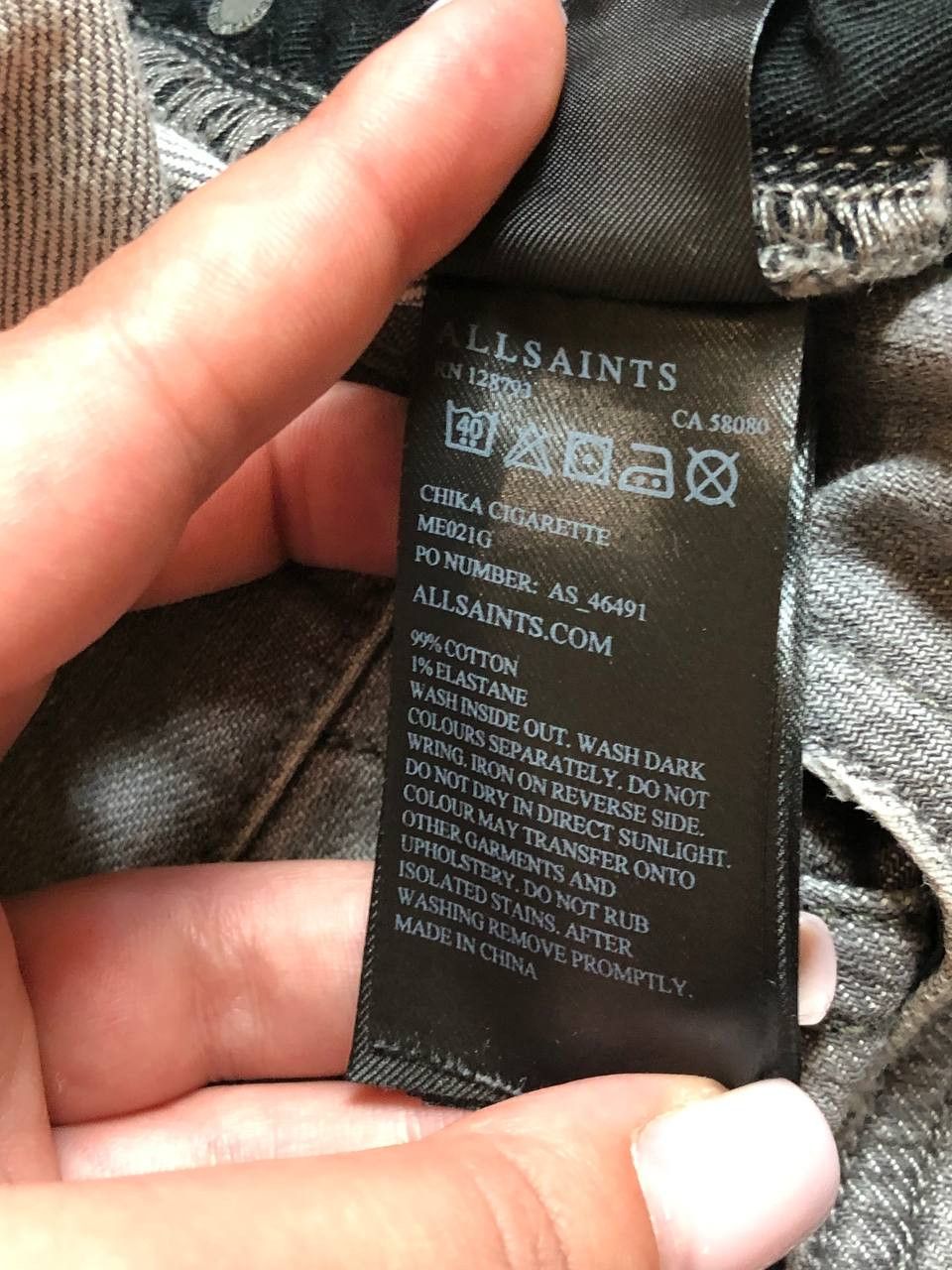 Allsaints ALLSAINTS Men’s Straight Fit Denim Jeans Everyday Wear W33 Size US 33 - 3 Thumbnail