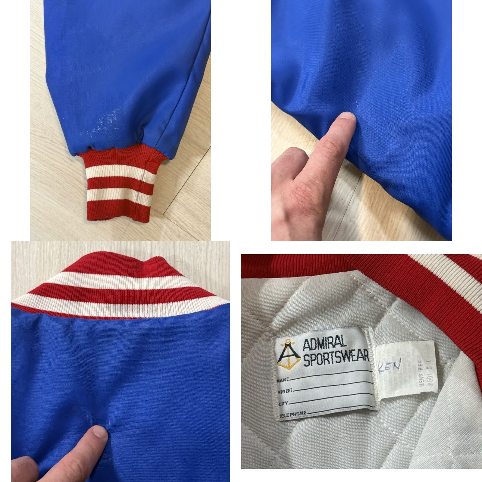 Drew VINTAGE Admiral Westlake Chaparrals Bomber Jacket L Blue Adults Unisex XS? Size US L / EU 52-54 / 3 - 8 Thumbnail