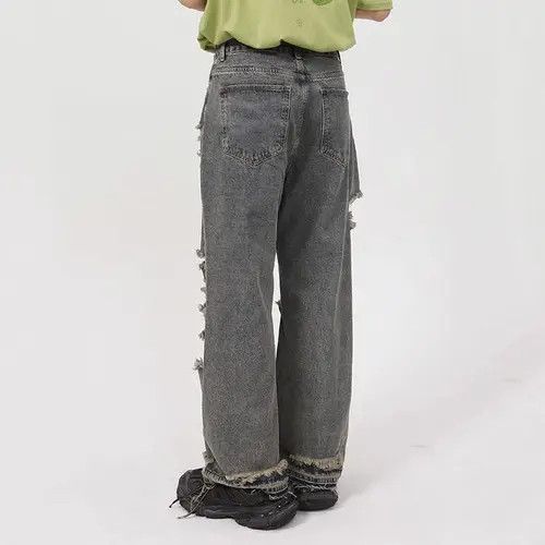 Jean × Vintage Straight Hole Baggy Denim Size US 32 / EU 48 - 2 Thumbnail